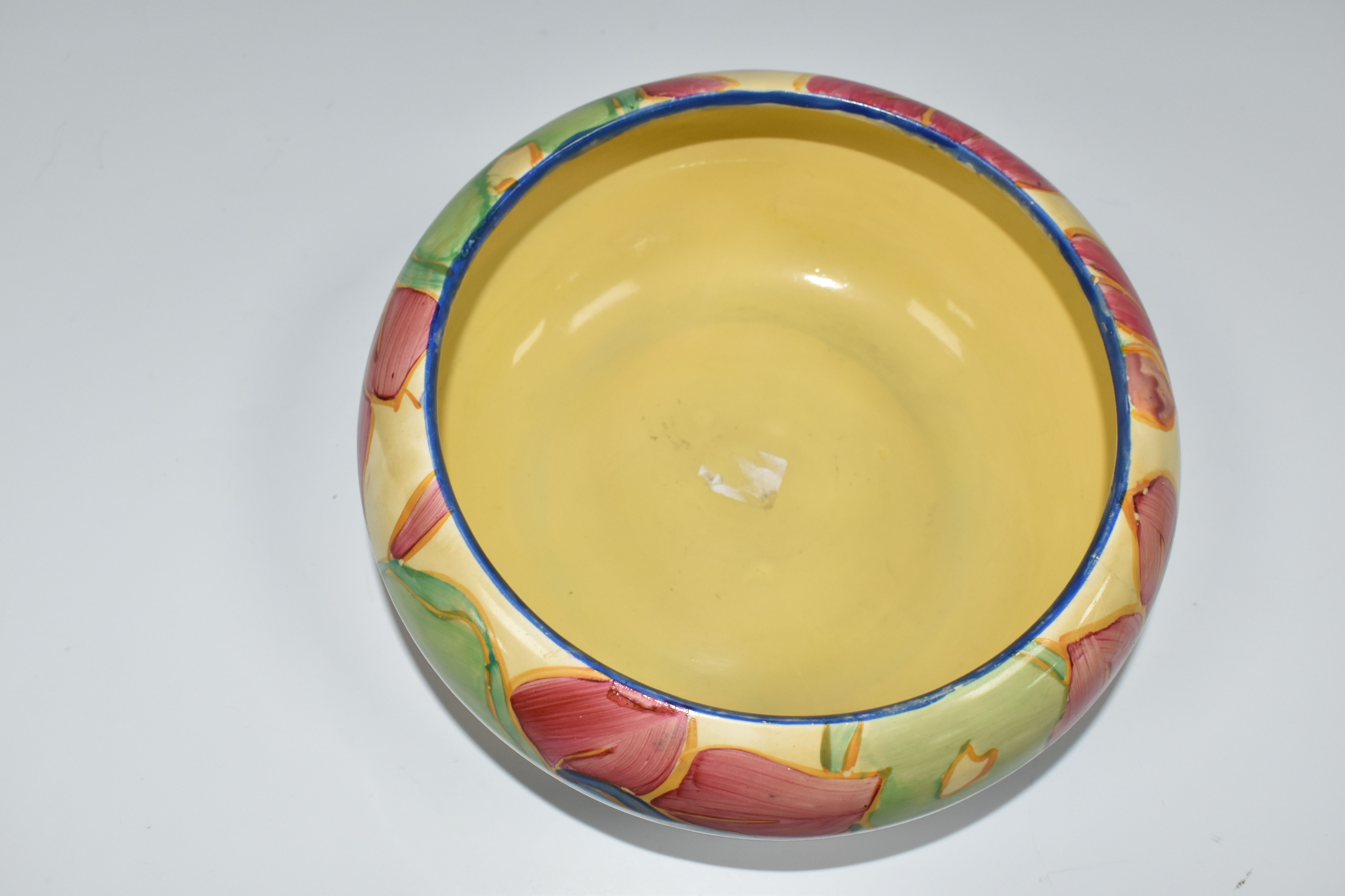 A CLARICE CLIFF FANTASQUE BIZARRE BOWL, in Blue Chintz pattern, painted with blue, pink and green - Image 4 of 5