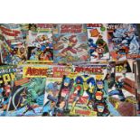 BOX OF MOSTLY MARVEL UK COMICS INCLUDING CAPTAIN BRITAIN NUMBER 1, also includes comics from