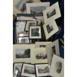 A BOX OF MOSTLY 19TH CENTURY TOPOGRAPHICAL PRINTS, to include framed examples, mounted examples