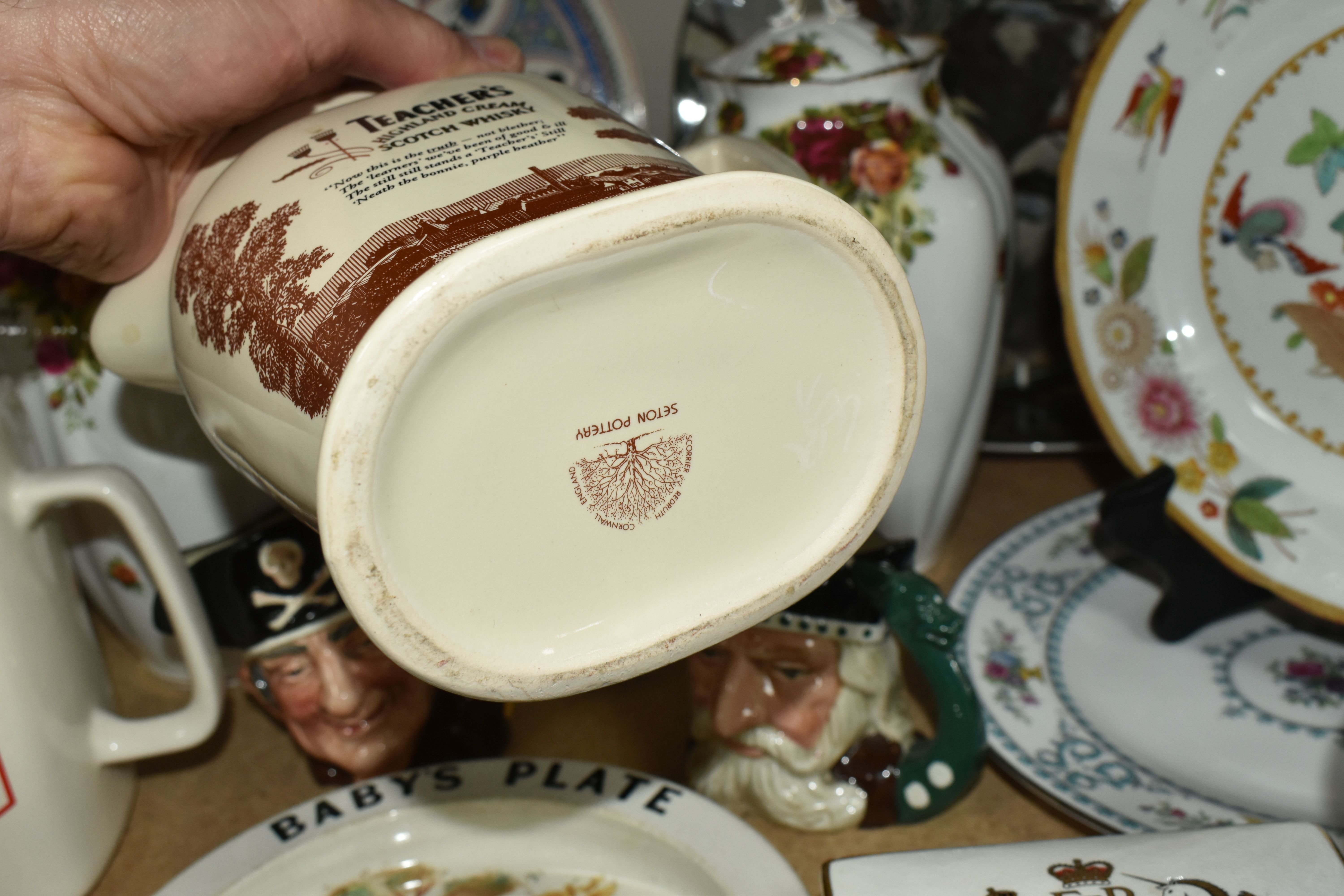 A GROUP OF NAMED CERAMICS, an early 20th century Carlton Ware 'Seesaw' nursery dish, two Wade - Image 7 of 7