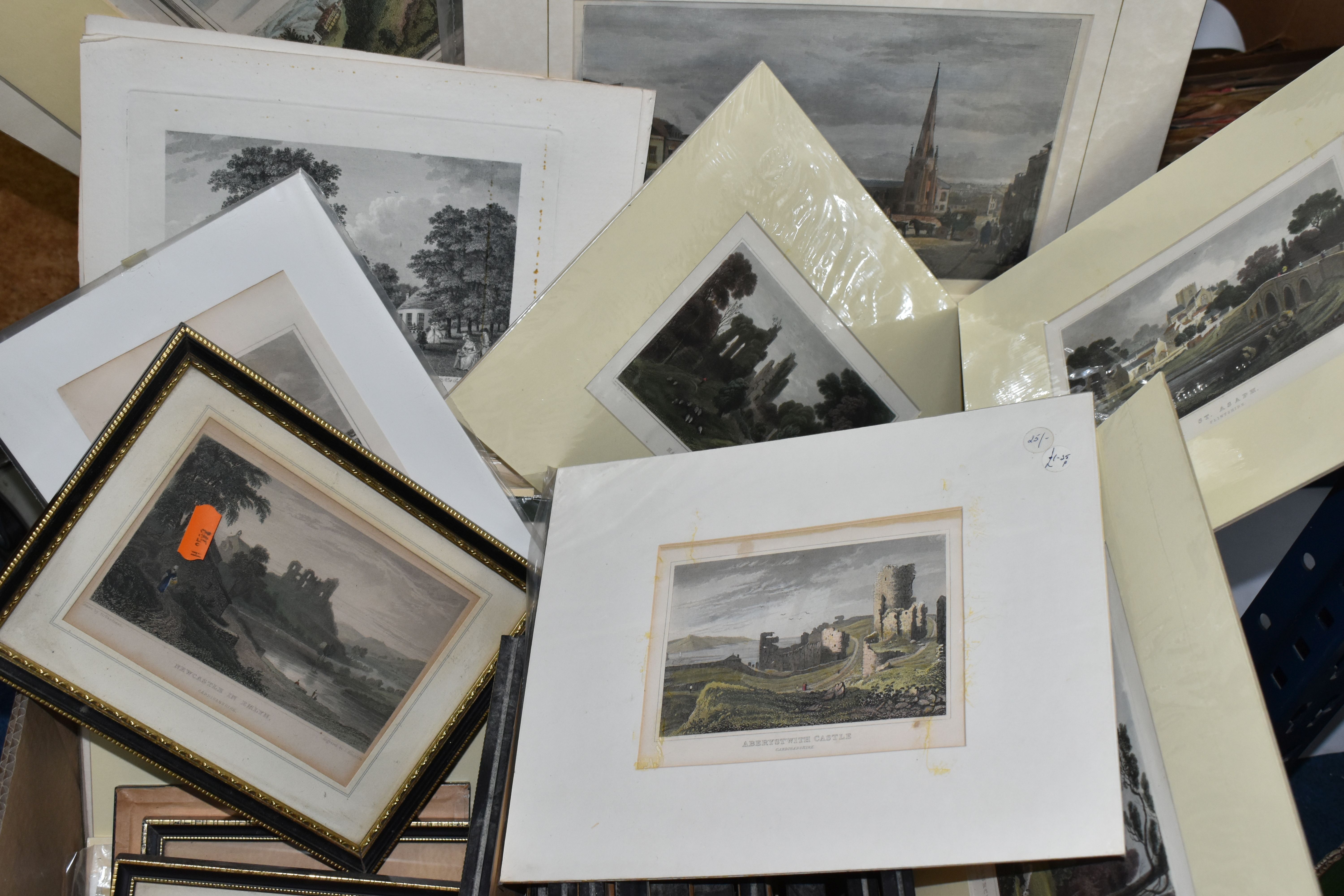 A BOX OF MOSTLY 19TH CENTURY TOPOGRAPHICAL PRINTS, to include framed examples, mounted examples - Image 5 of 5