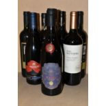 WINE, Eight bottles of assorted red wine from Europe and the New World to include Claret,