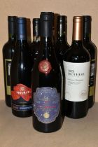 WINE, Eight bottles of assorted red wine from Europe and the New World to include Claret,