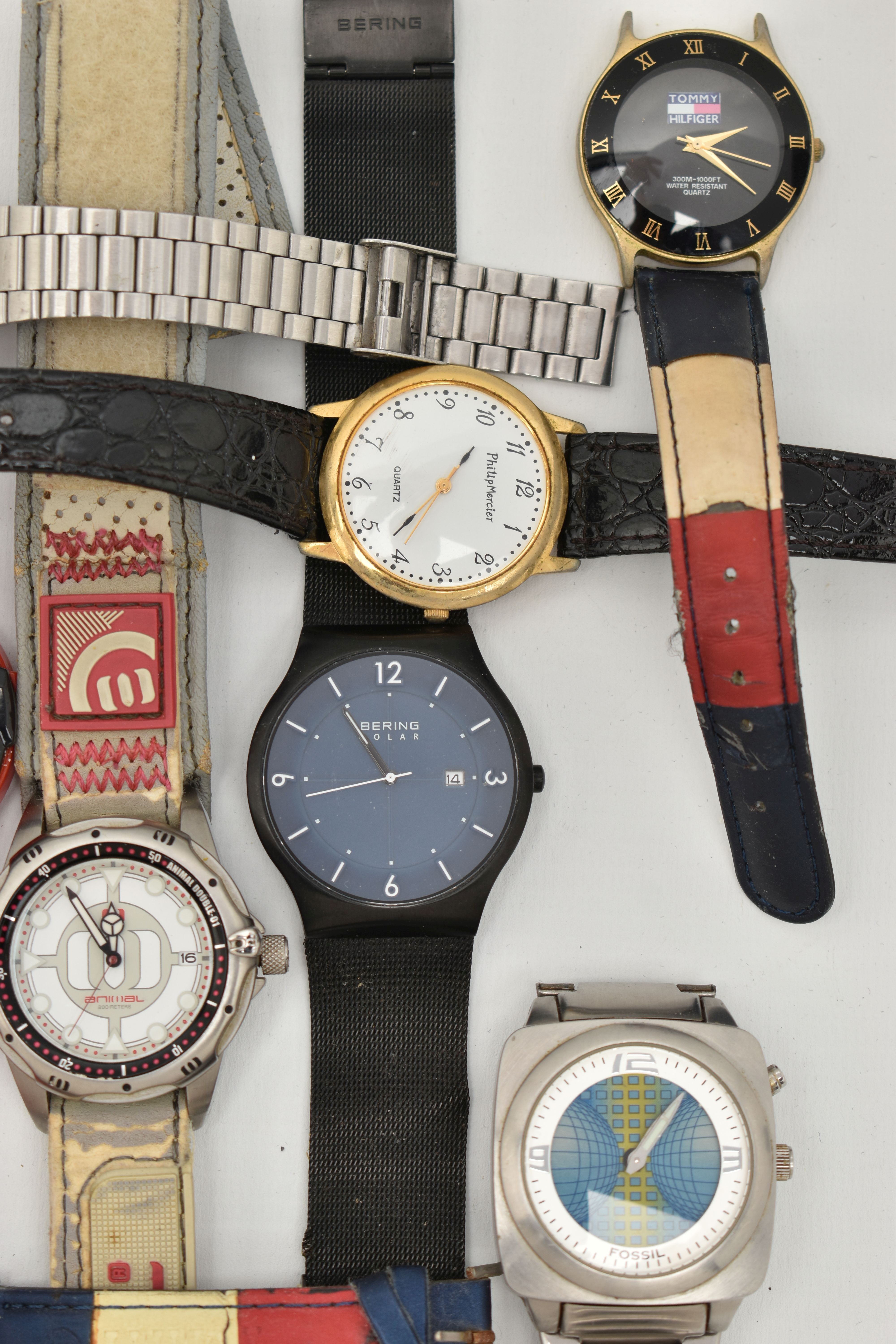 A BAG OF ASSORTED GENTS FASHION WRISTWATCHES, names to include 'Ben Sherman, Hugo Boss, Animal, - Image 5 of 7