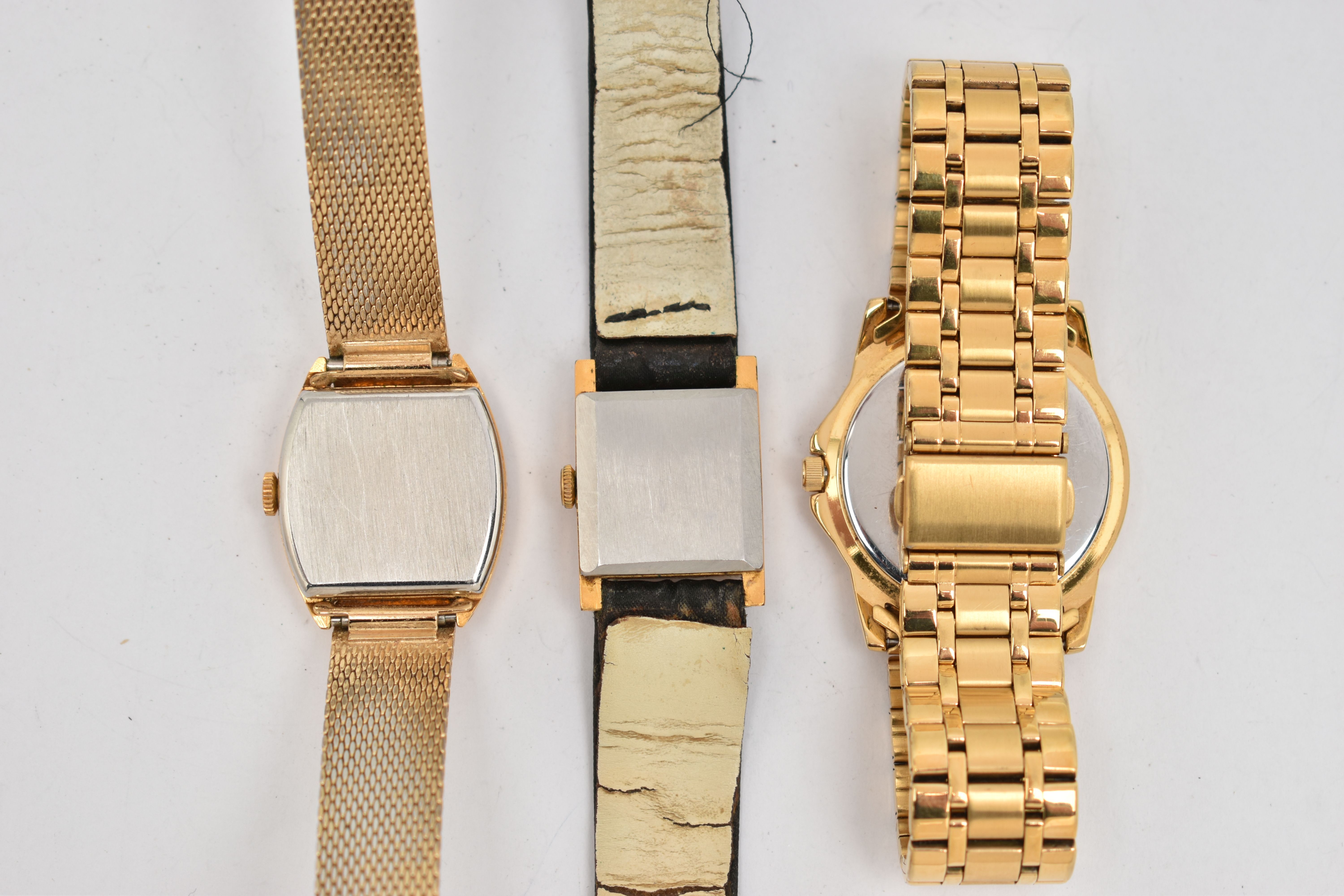 THREE WRISTWATCHES, the first a gents gold plated 'Citizen' WR50, together with two ladies ' - Image 4 of 4