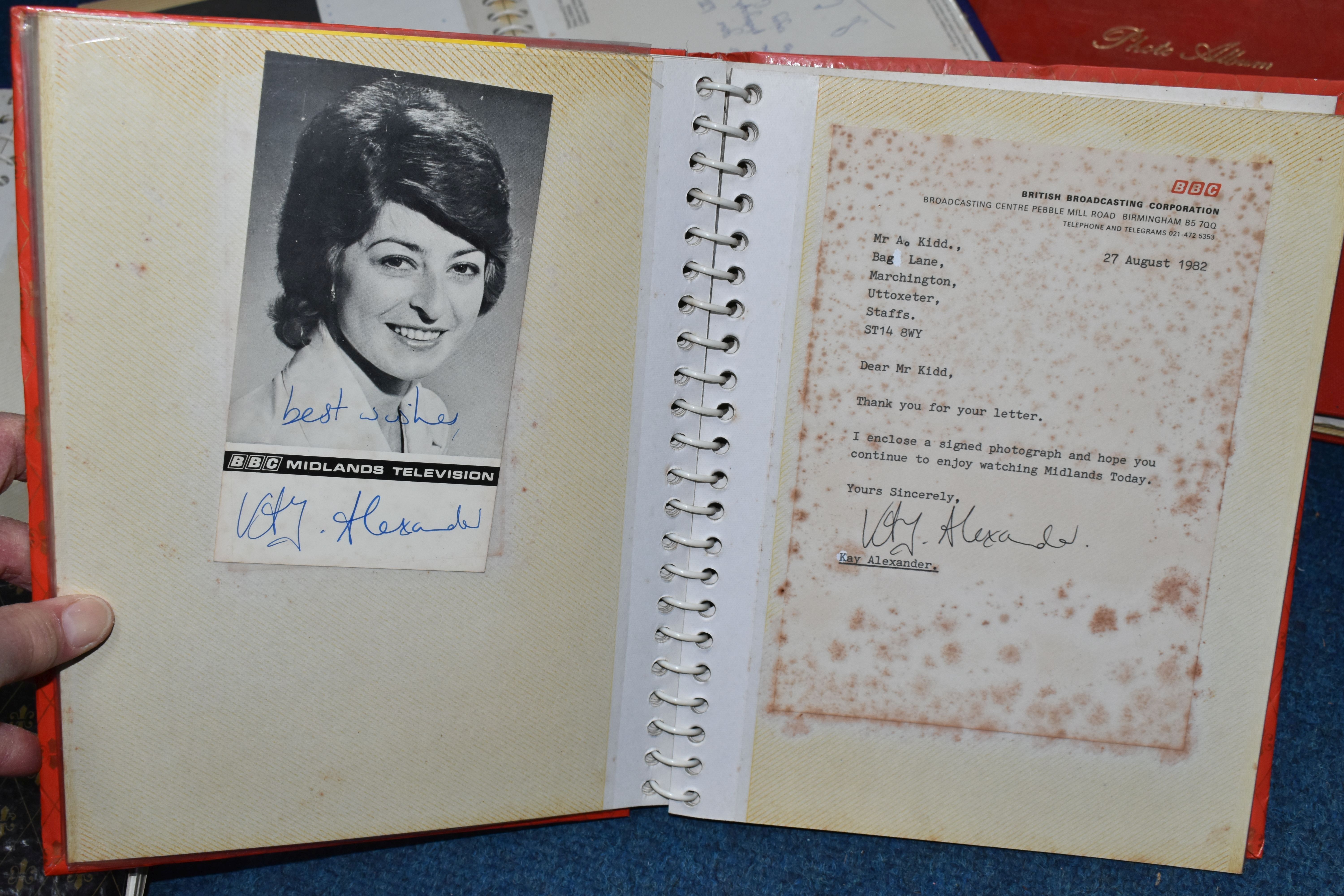 A BOX OF AUTOGRAPHS, in six adhesive albums, mainly signed studio cards and photographs, early - Image 9 of 17