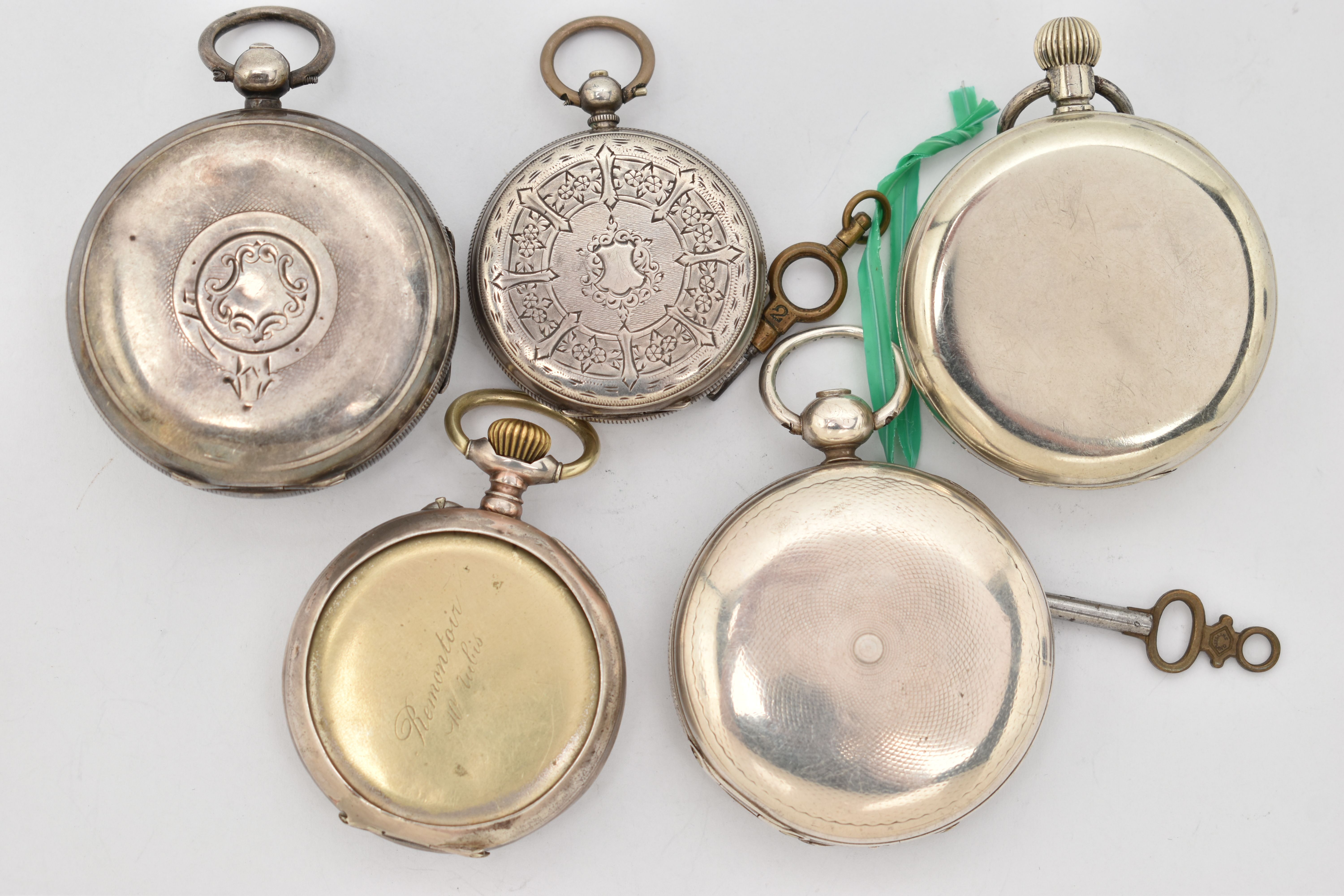 AN ASSORTMENT OF POCKET WATCHES, to include a silver open face 'The Express English Lever J G Graves - Image 5 of 8