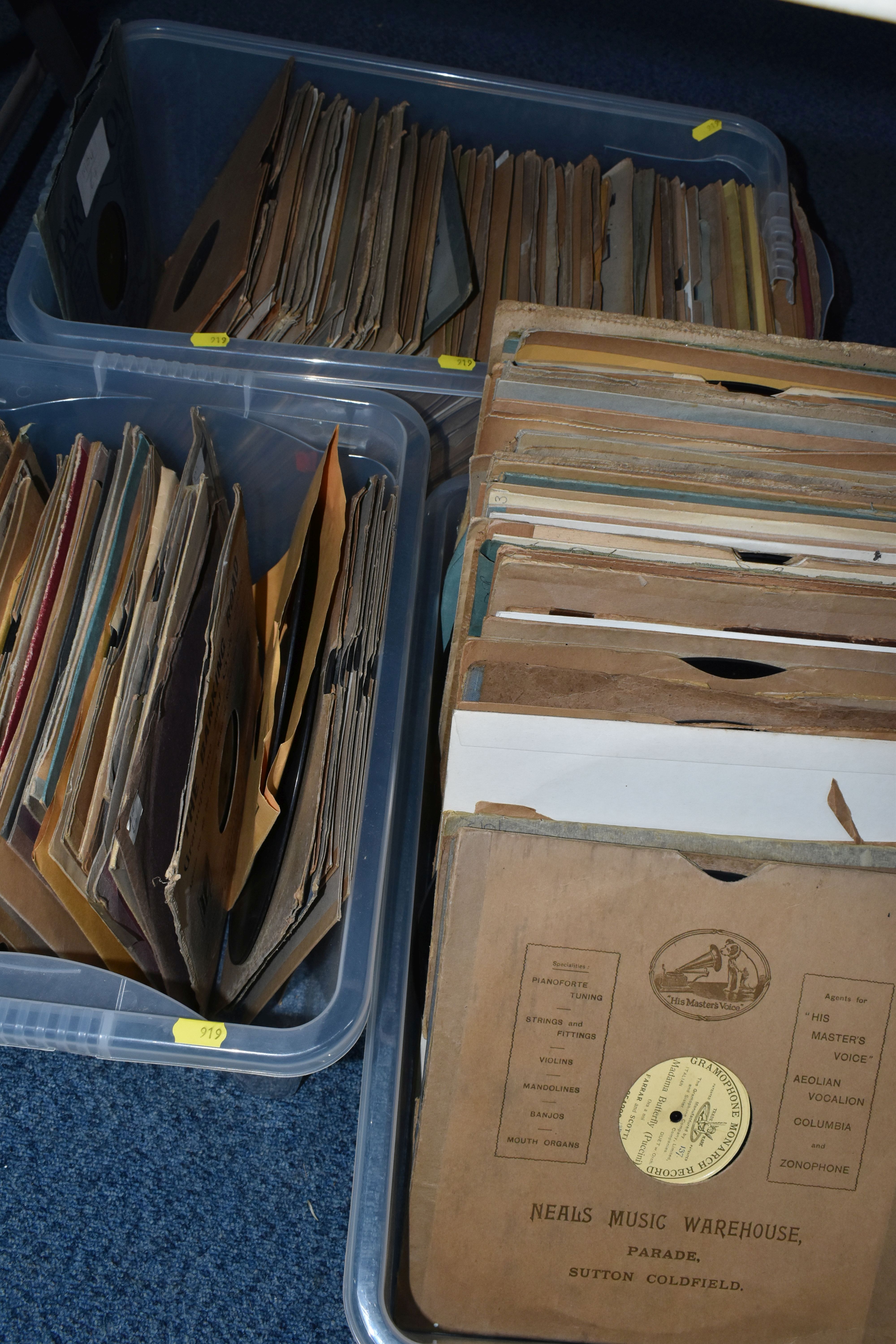 THREE BOXES OF GRAMOPHONE BRANDED RECORDS, music styles include Opera including Caruso and - Image 5 of 5