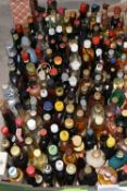 ALCOHOL, One Box containing over 120 Assorted 'Miniatures' to include Whiskies, Gin, Rum, Spirits