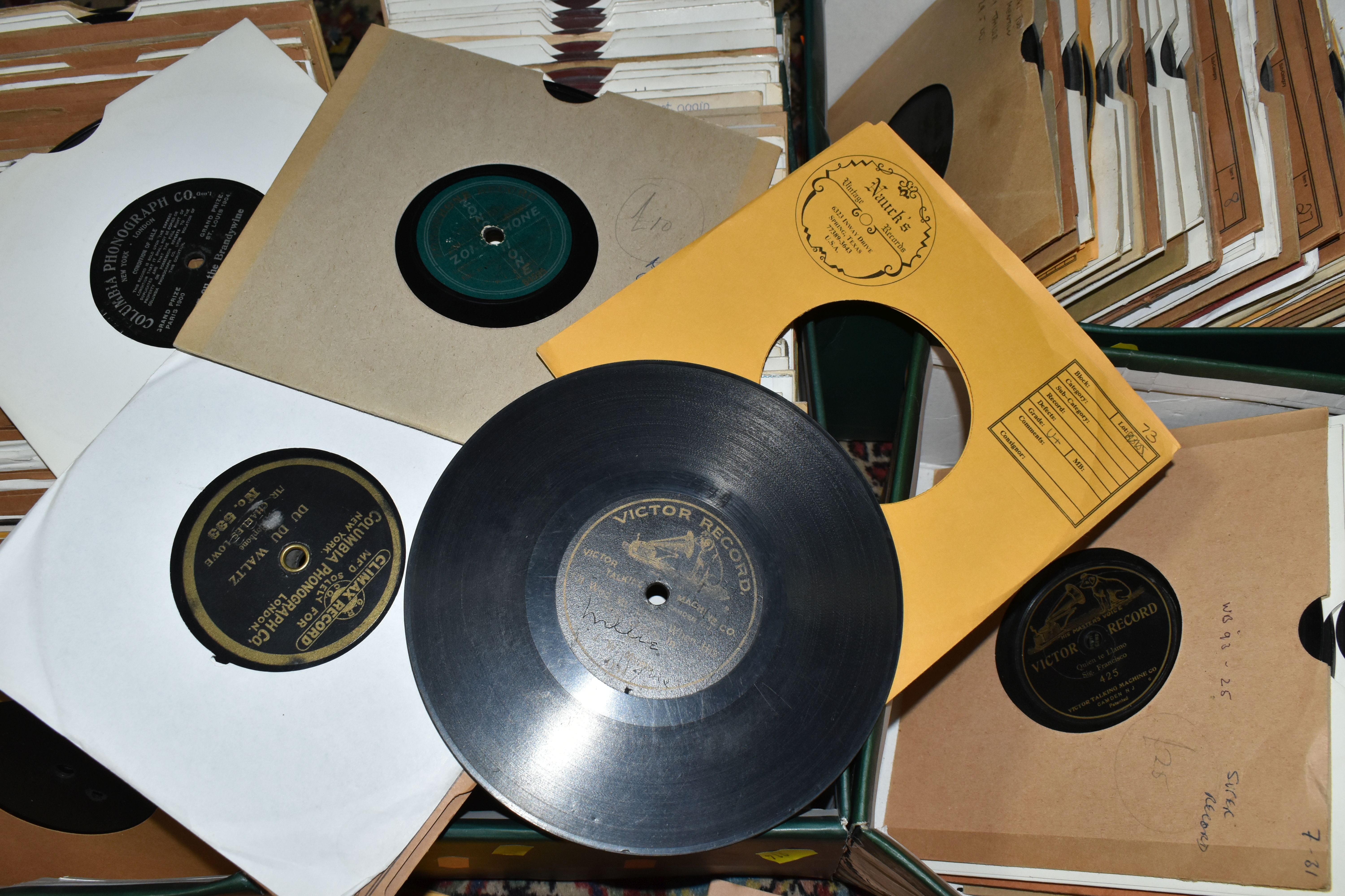 FOUR BOXES OF 8 inch gramophone records, brands include Zonophone, Columbia, Victor, Emerson, - Image 3 of 3