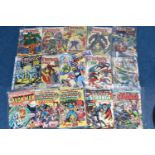 BOX OF MOSTLY MARVEL COMICS, mixture of cents and pence variants, includes Fantastic Four, Captain