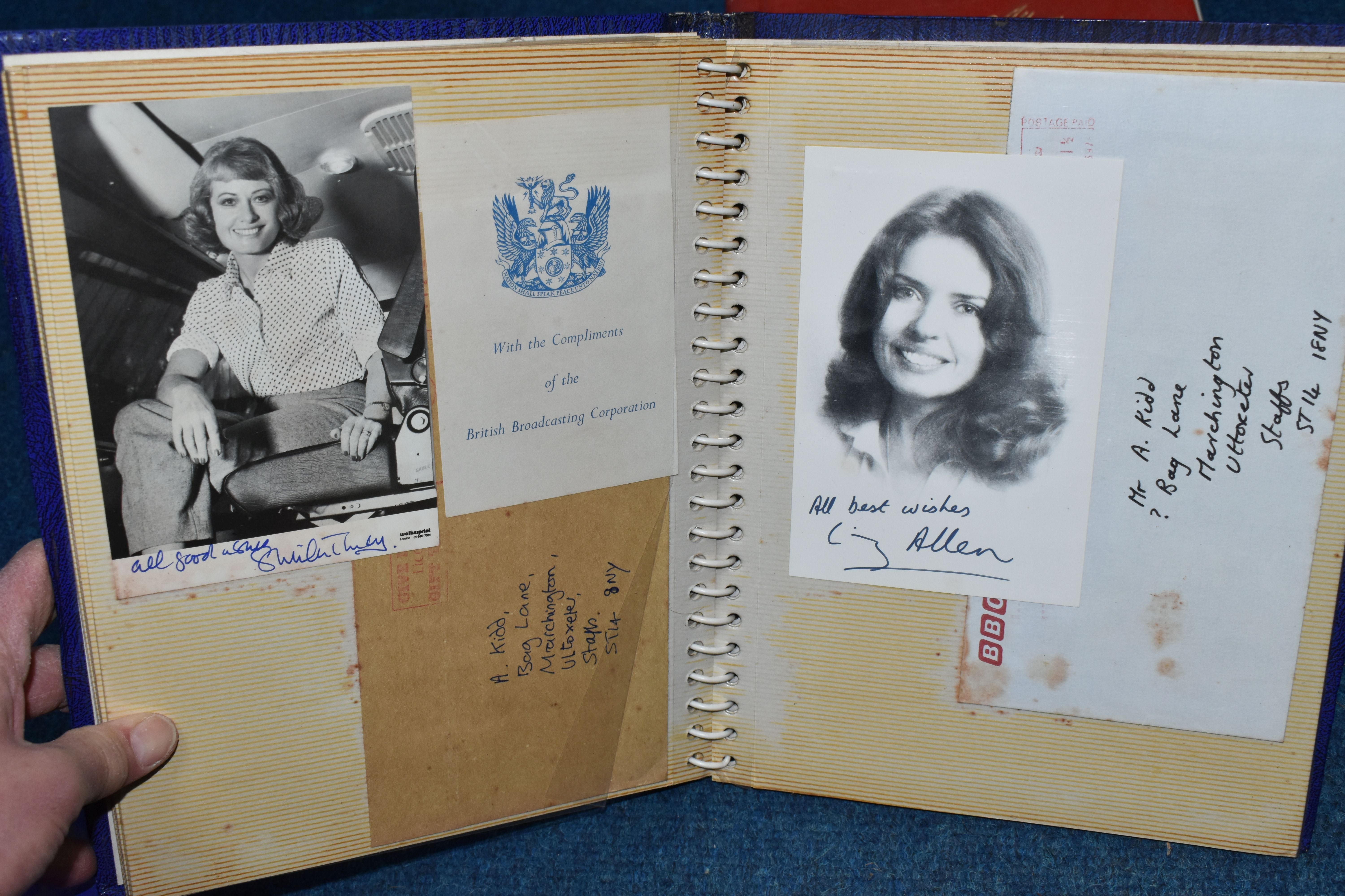 A BOX OF AUTOGRAPHS, in six adhesive albums, mainly signed studio cards and photographs, early - Image 14 of 17