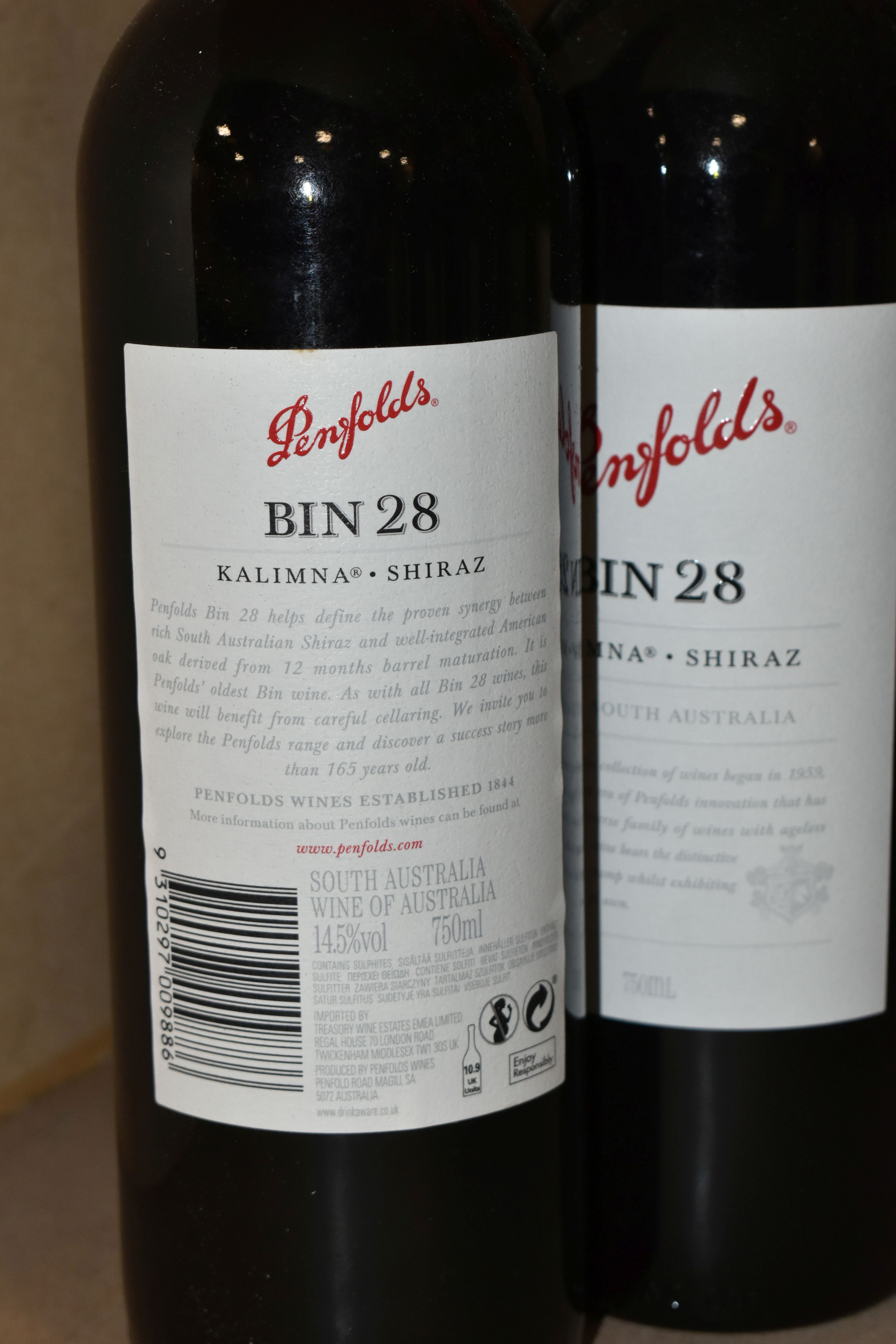 WINE, Six Bottles of PENFOLDS BIN 28 KALIMNA SHIRAZ 2010 (Aus) 14.5% vol. 750ml, all seals intact - Image 2 of 3