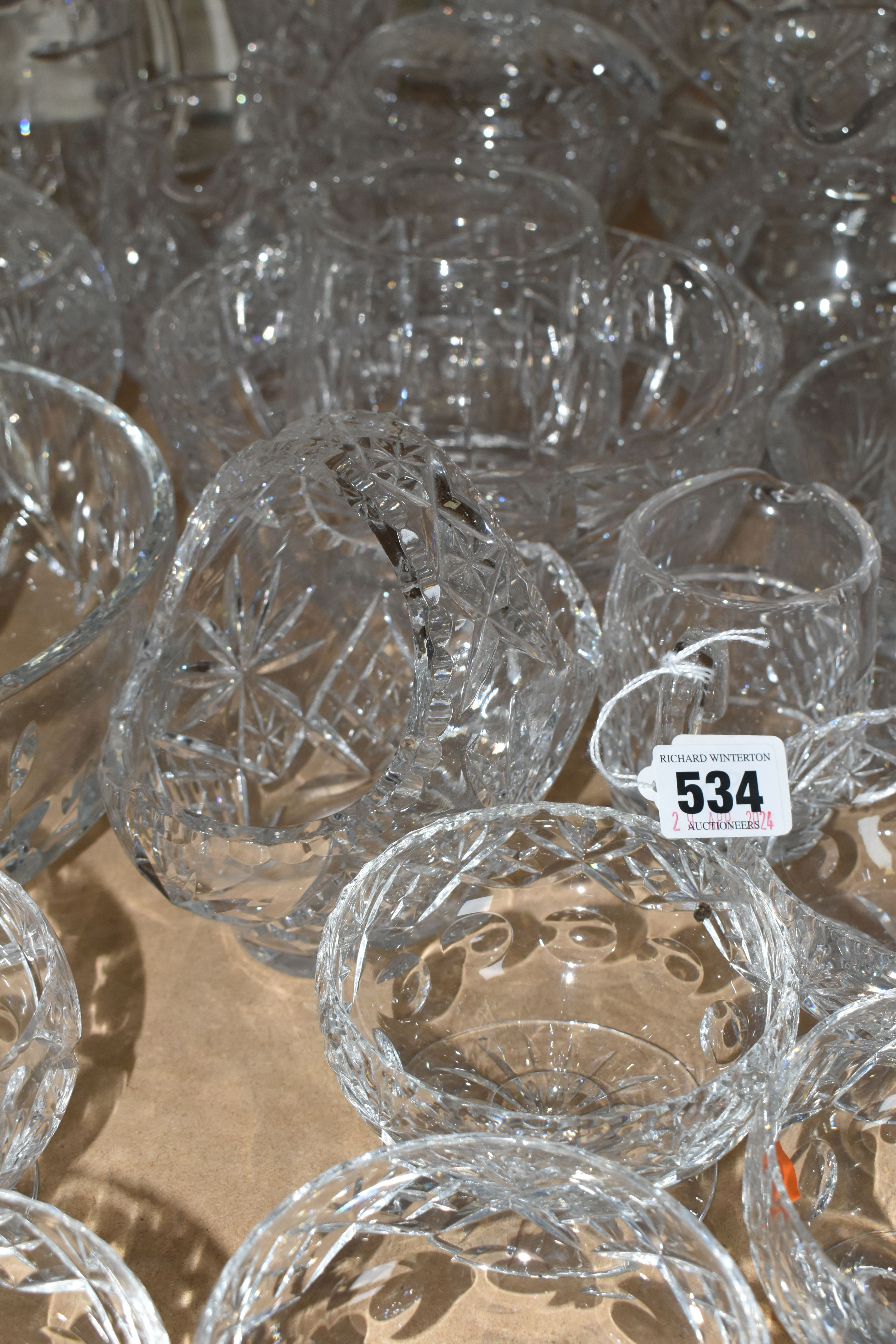 A SELECTION OF CUT GLASS BOWLS, VASES AND WATER JUGS ETC, to include Stuart, Thomas Webb and Royal - Image 6 of 7
