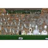 ONE BOX OF GLASSWARE, to include eleven etched red wine glasses, twelve white wine glasses, four