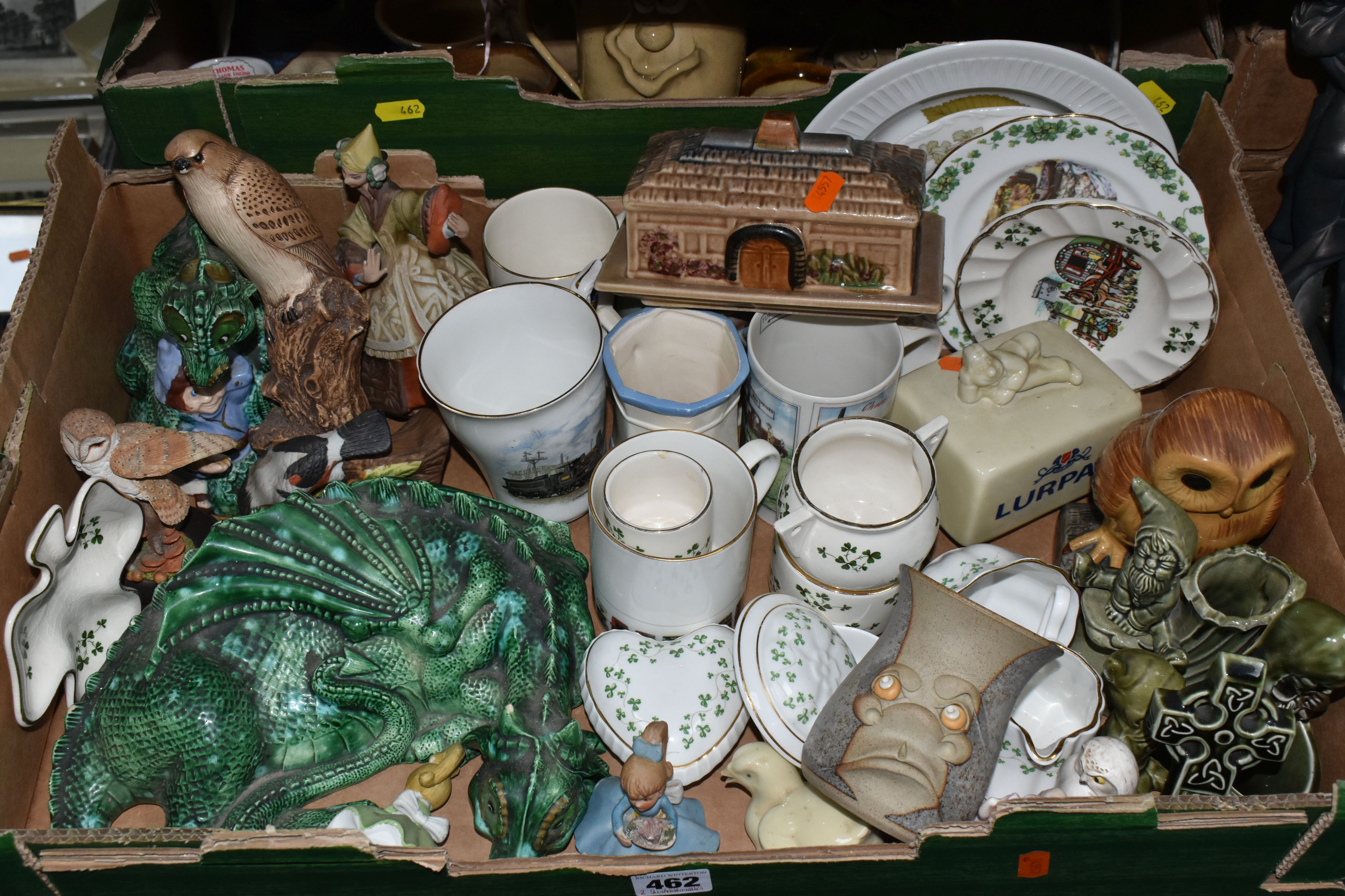 THREE BOXES AND LOOSE CERAMICS, to include a collection of Pretty Ugly Pottery mugs, a Midwinter ' - Image 10 of 10