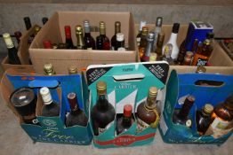 ALCOHOL Two Boxes and Four Wine Carriers of Assorted Alcohol containing over fifty bottles, to