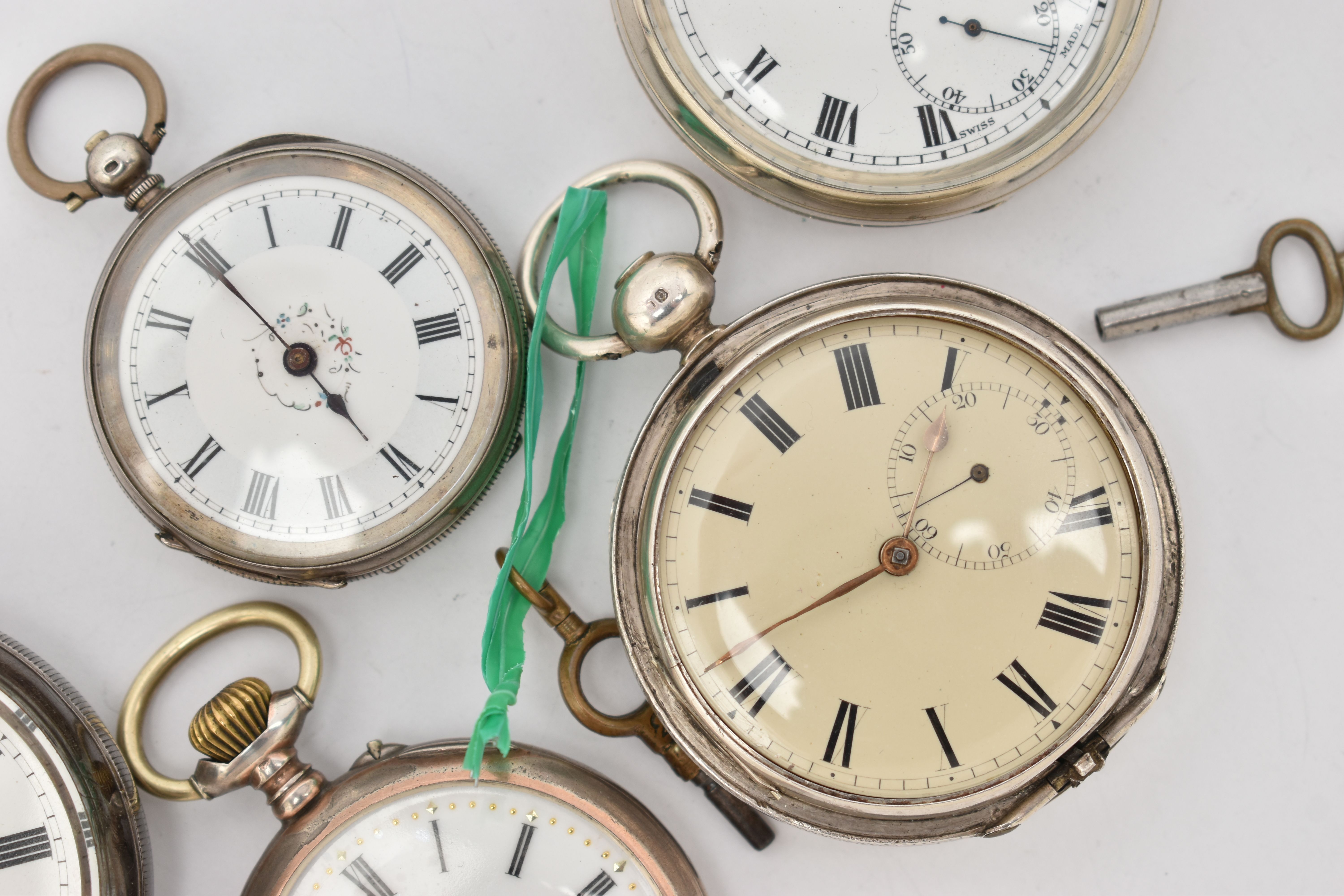 AN ASSORTMENT OF POCKET WATCHES, to include a silver open face 'The Express English Lever J G Graves - Image 3 of 8