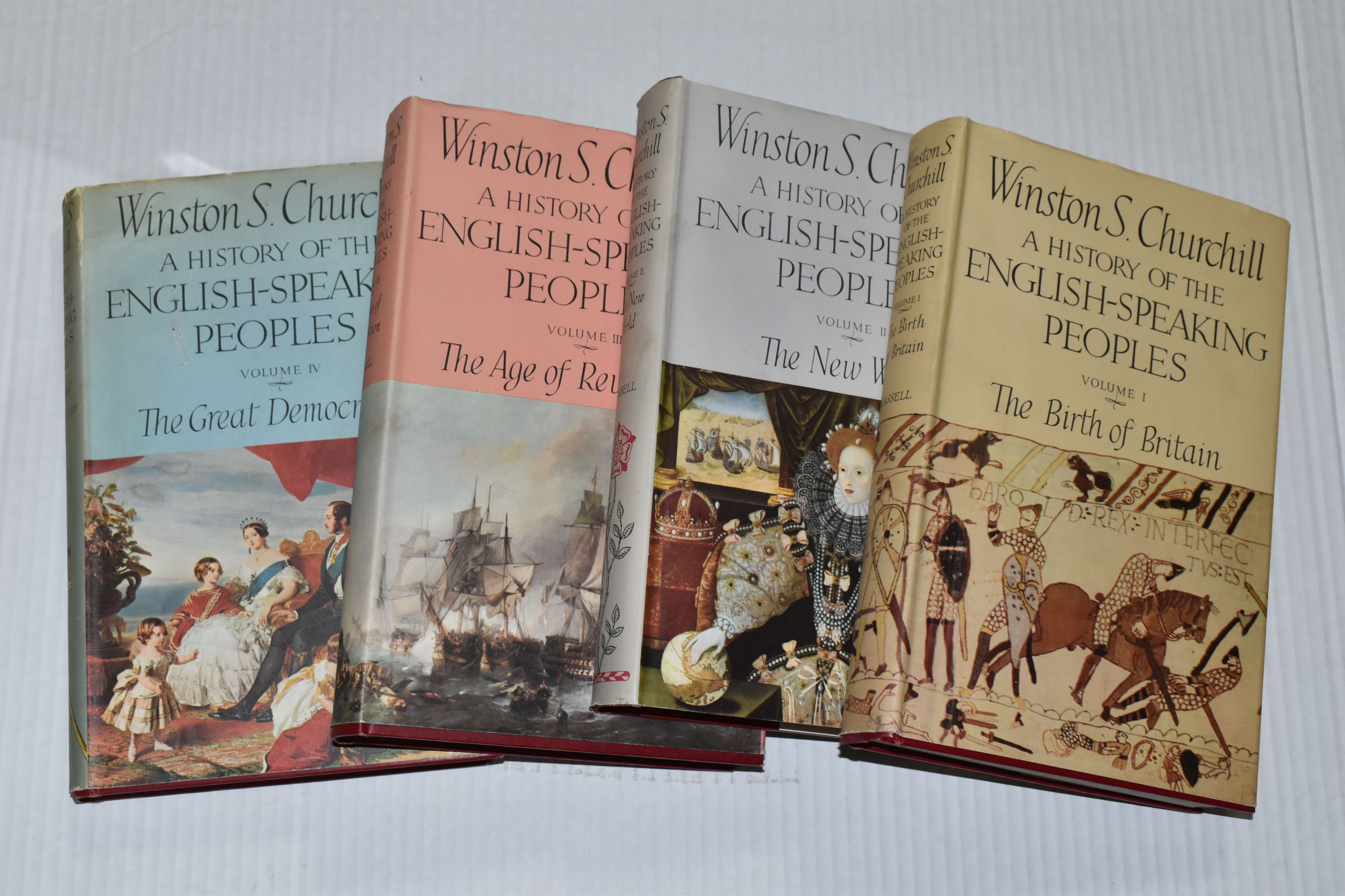 CHURCHILL; Winston S, A History Of The English-Speaking Peoples 1st Editions, in four volumes, 1) - Image 2 of 14