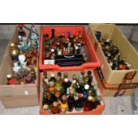 ALCOHOL, Four Boxes containing over 150 assorted 'Miniatures' to include blended and single malt