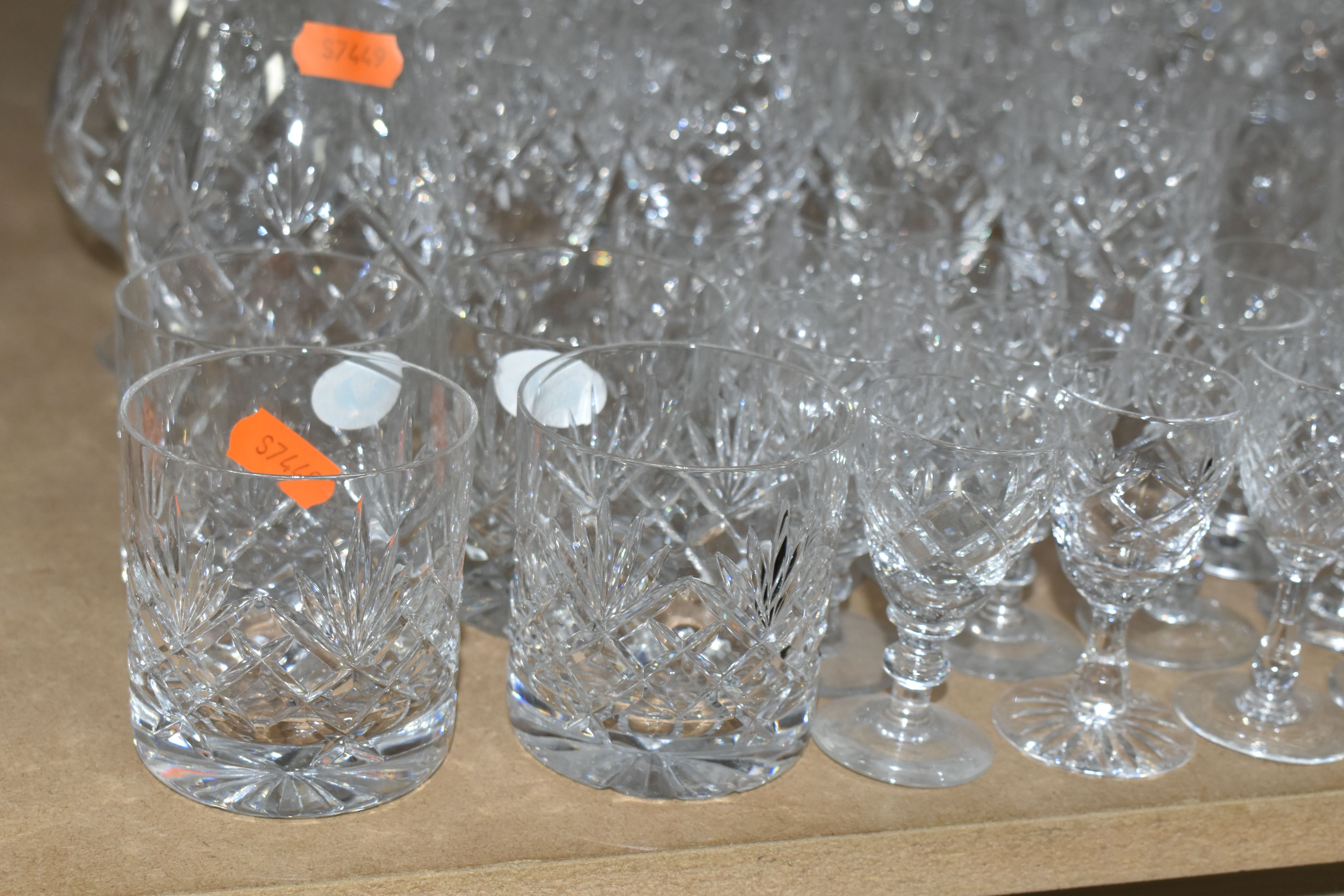 A SELECTION OF CUT GLASS DRINKING GLASSES, to include sets of Webb Corbett and Tutbury Crystal, - Image 3 of 10