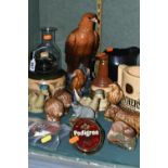 A COLLECTION OF BREWERIANA AND WHISKY ADVERTISING ITEMS, to include a Doulton Lambeth John Dewar &