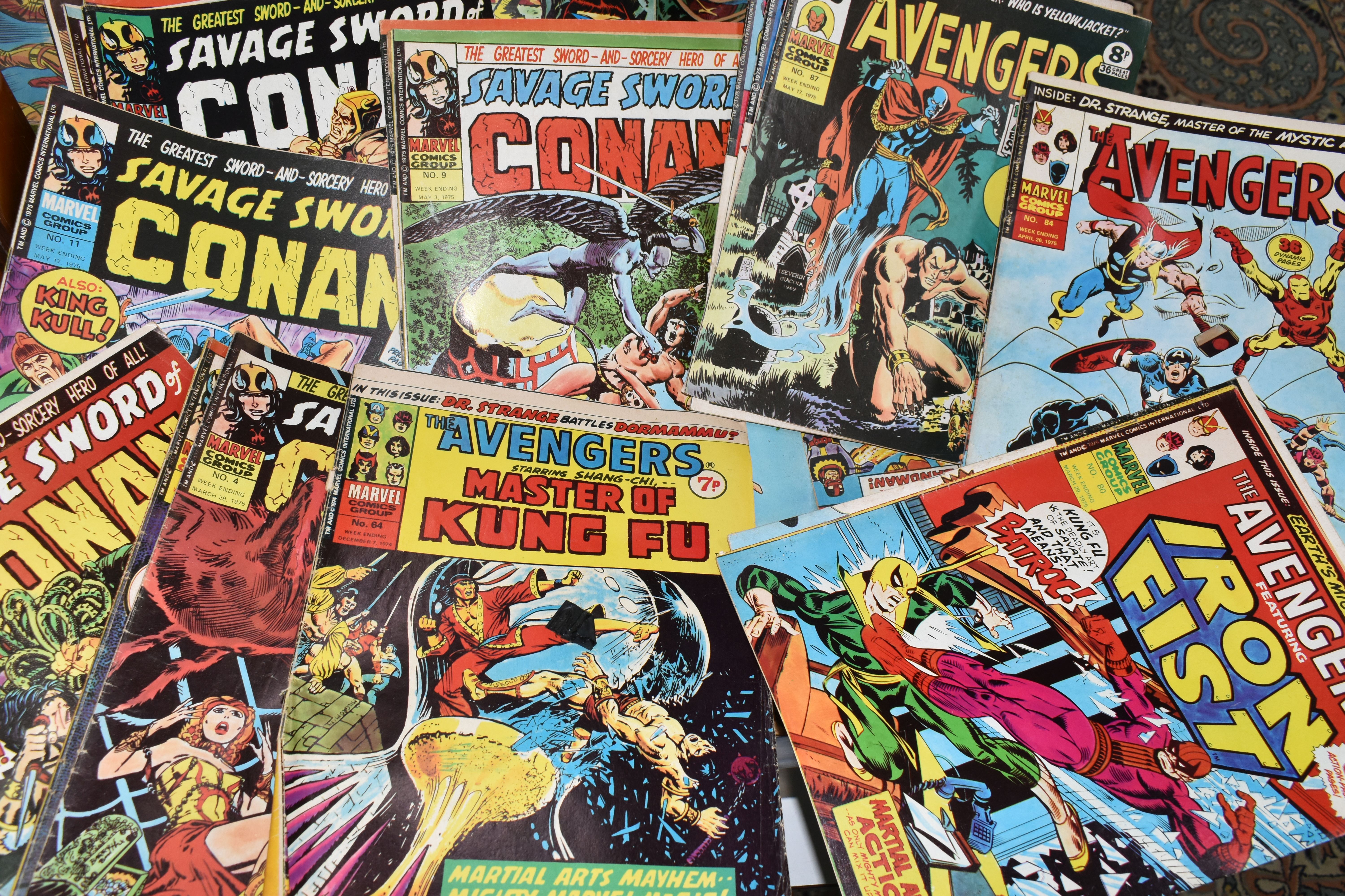 BOX OF MOSTLY MARVEL UK COMICS INCLUDING CAPTAIN BRITAIN NUMBER 1, also includes comics from - Image 7 of 8