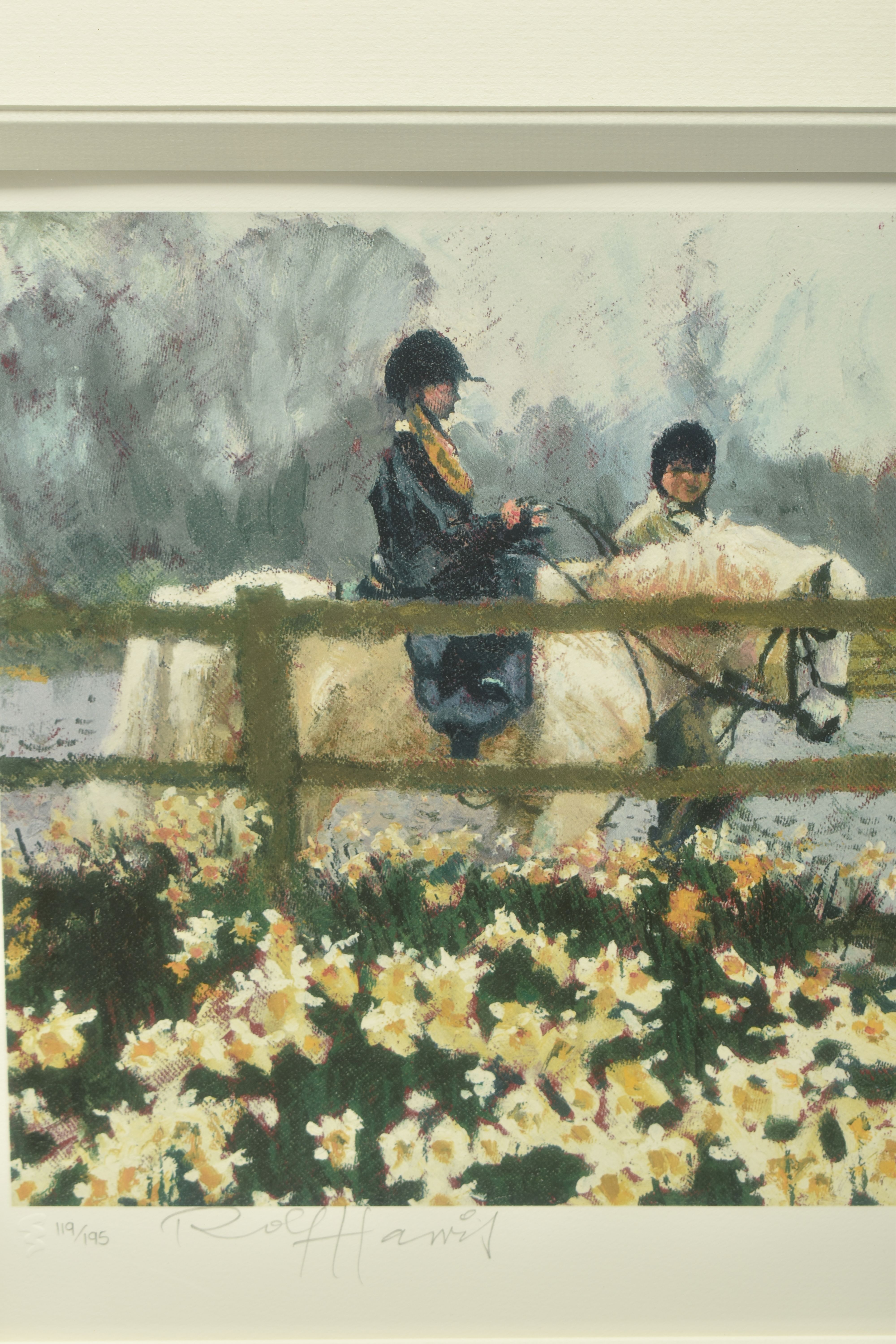 ROLF HARRIS (AUSTRALIAN 1930-2023), 'RIDING IN THE SPRING', a limited edition print on paper of a - Image 3 of 13