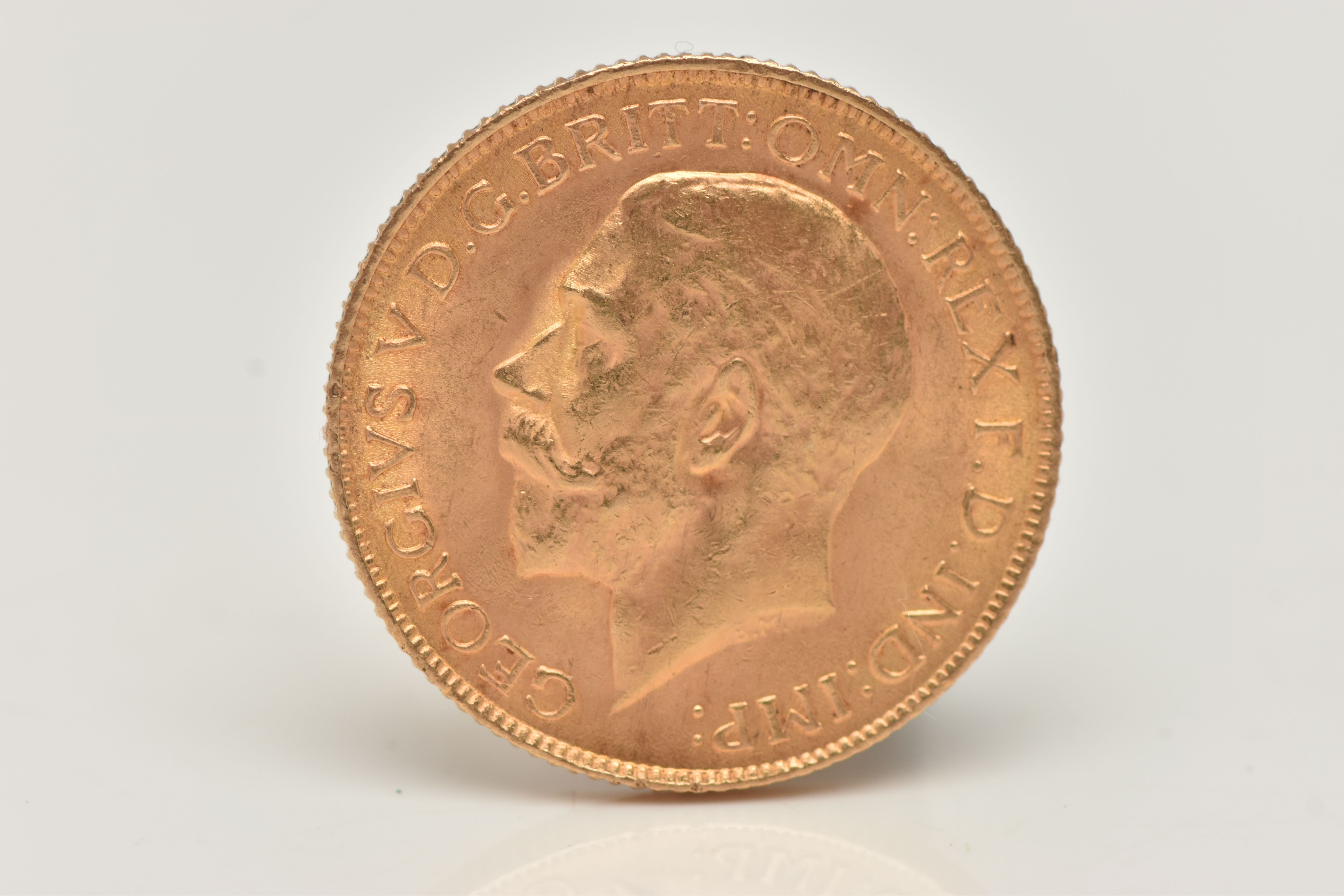 A FULL SOVEREIGN COIN, 1912 George V coin, depicting George and the Dragon, approximate gross weight - Image 2 of 2