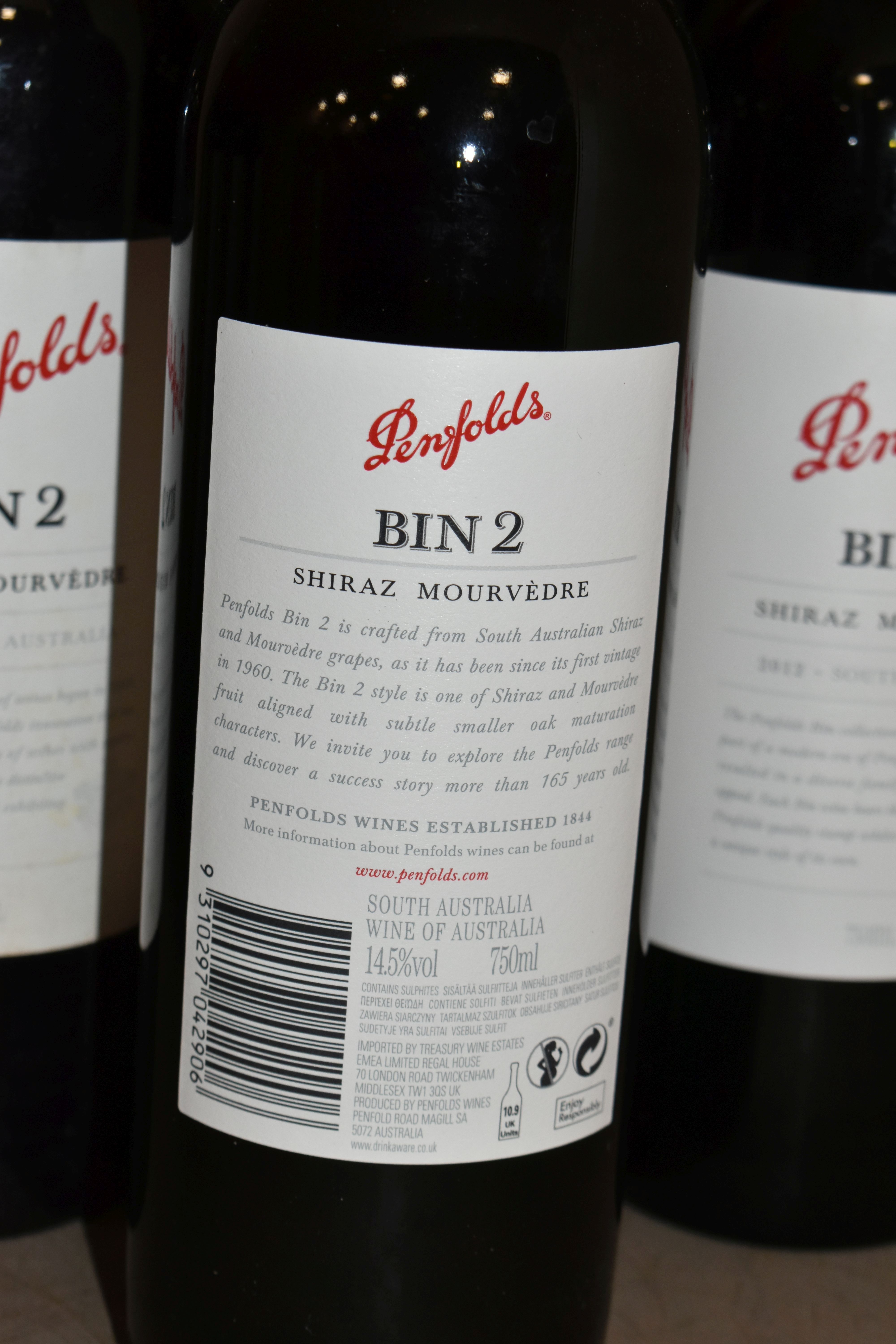 WINE, Eight Bottles of PENFOLDS BIN 2 SHIRAZ MOURVEDRE 2012 (Aus) 14.5% vol. 750ml, all seals - Image 2 of 3