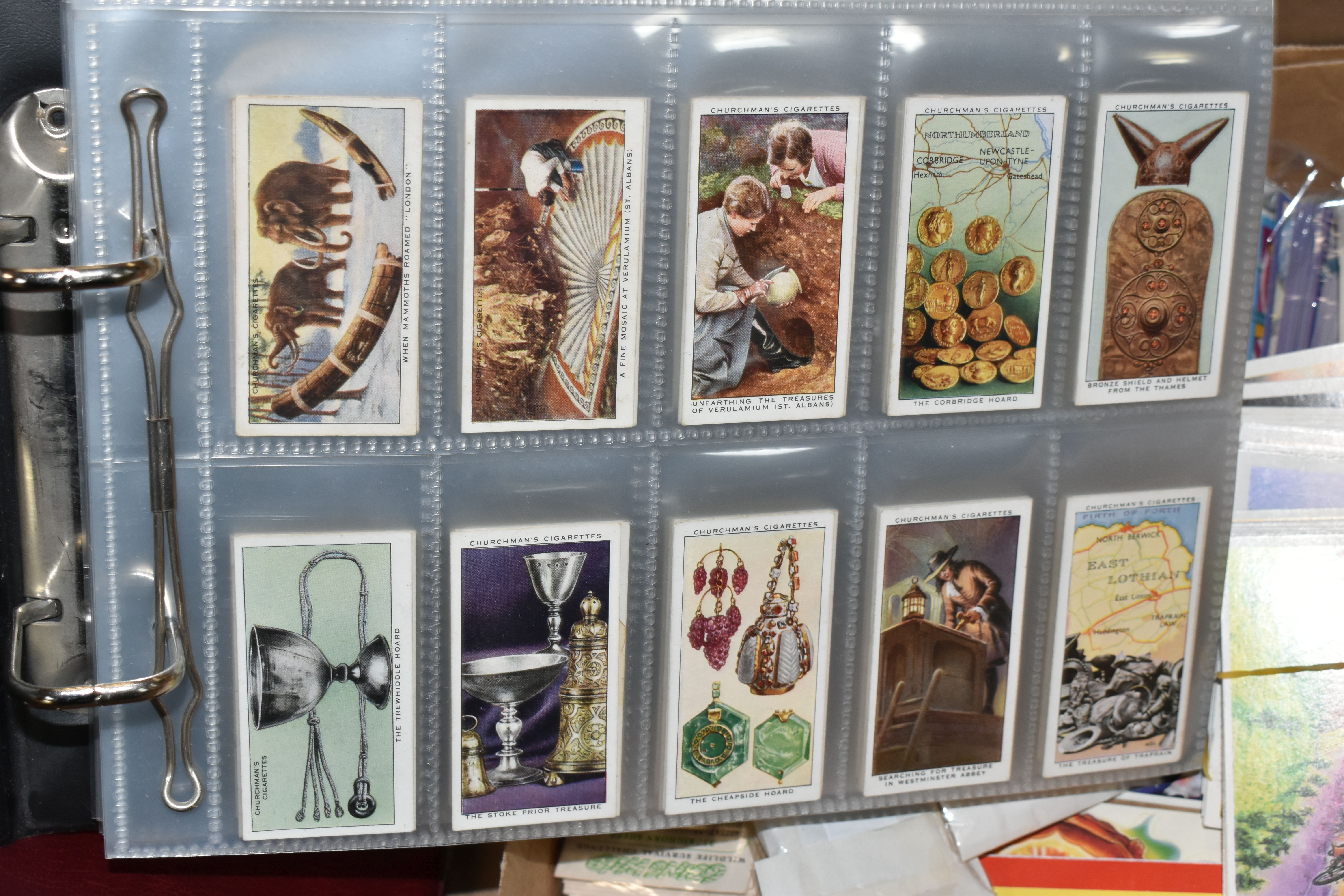 ONE BOX OF CIGARETTE CARDS in Albums and Loose containing a large collection of full, part sets - Image 7 of 17