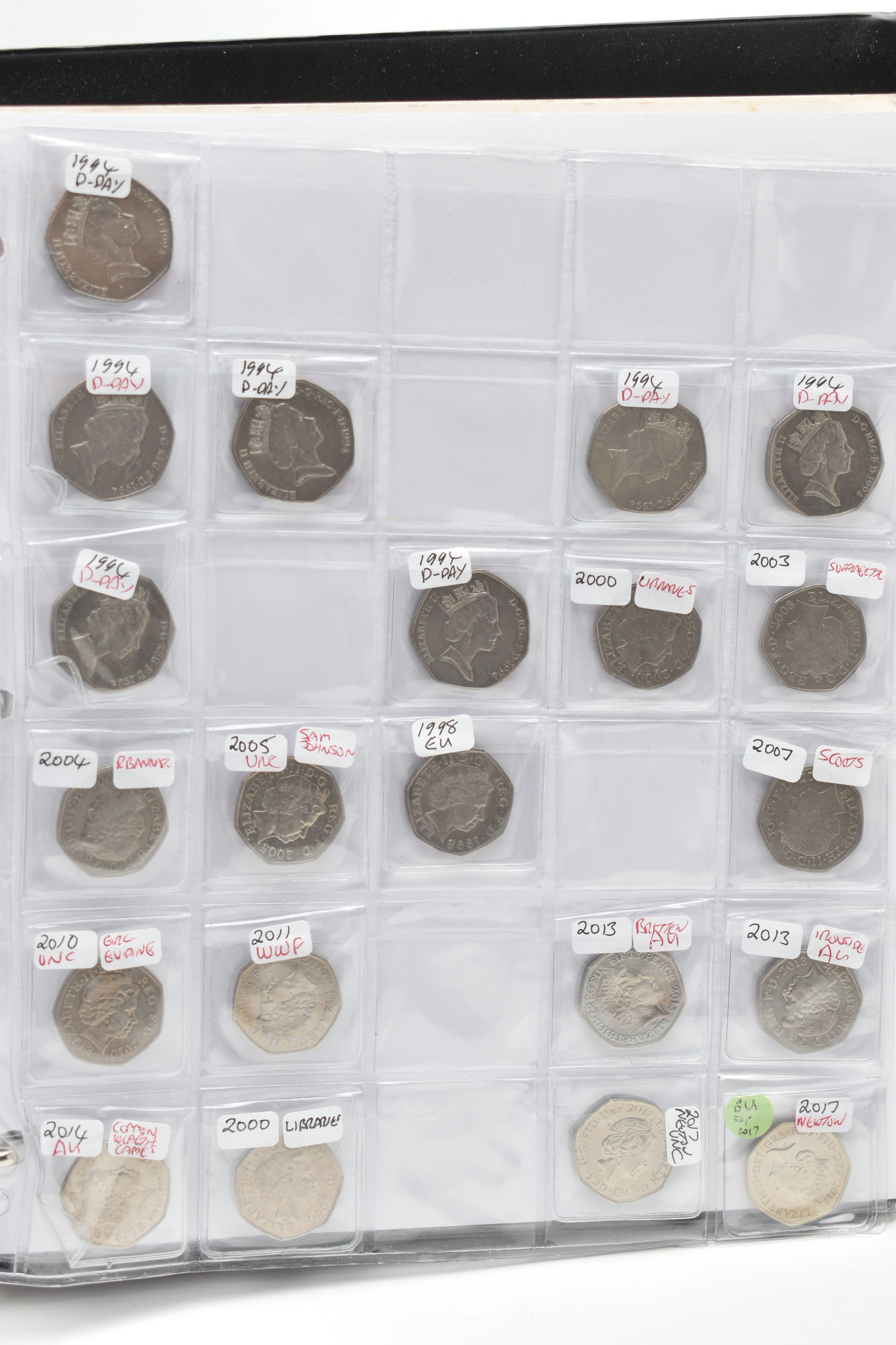 TWO COIN ALBUMS OF UK COINAGE FROM 1974-2018, to include Two Pound coins, Fifty Pence coins, with - Image 6 of 8