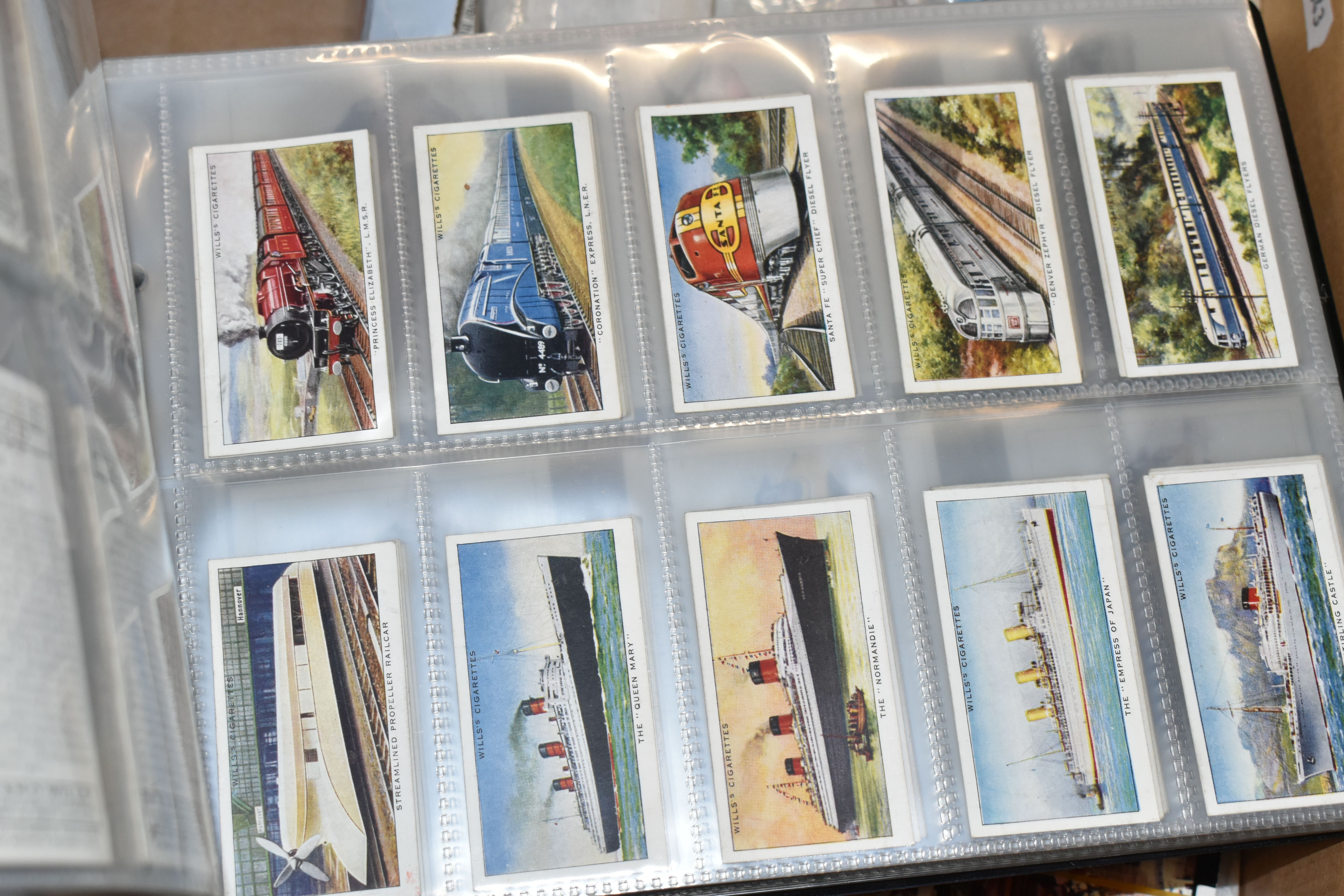 ONE BOX OF CIGARETTE CARDS in Albums and Loose containing a large collection of full, part sets - Image 6 of 17