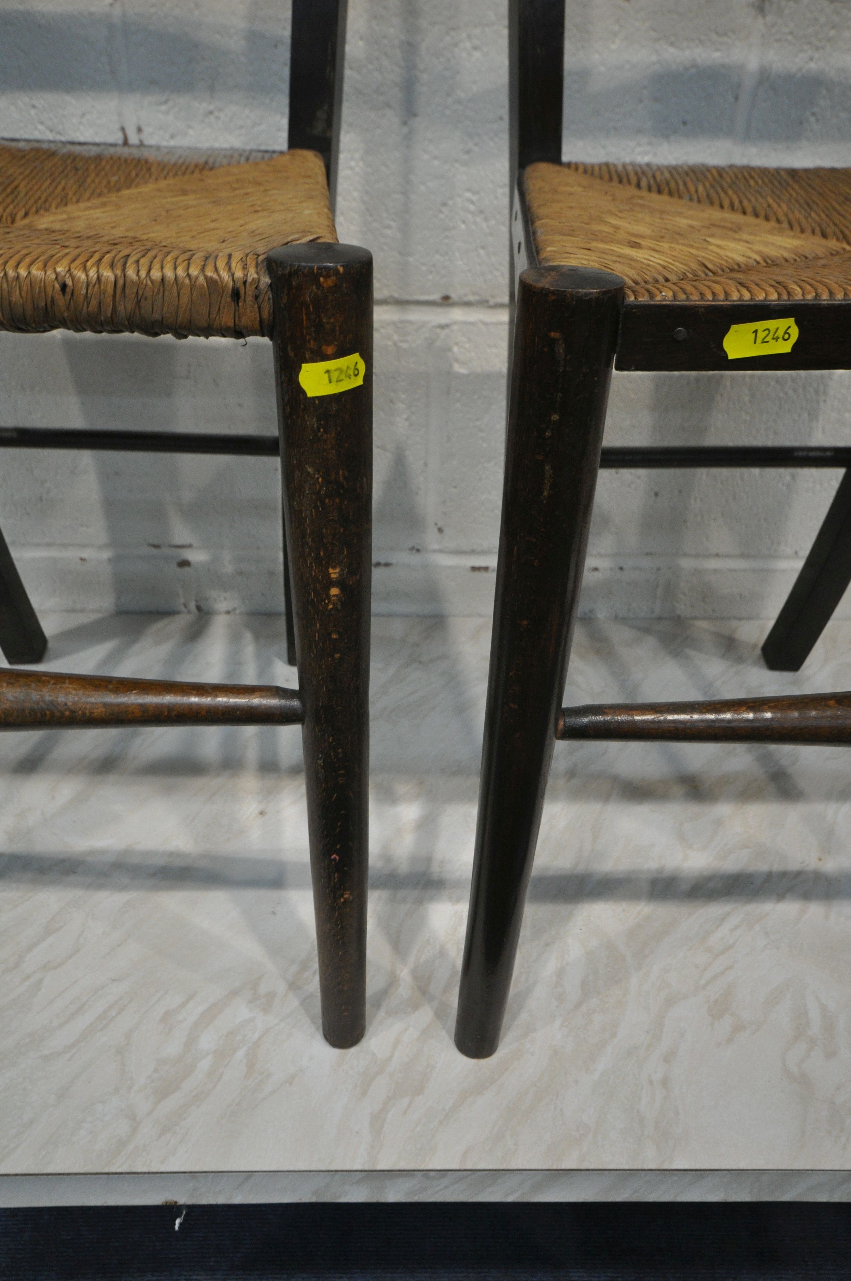 A MID CENTURY RECTANGULAR TABLE, on splayed legs, width 121cm x depth 68cm x height 75cm, another - Image 4 of 4
