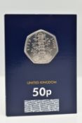 A BU KEW GARDENS FIFTY PENCE COIN 2019 IN PROTECTIVE BUBBLE IN CHANGE CHECKER CARD