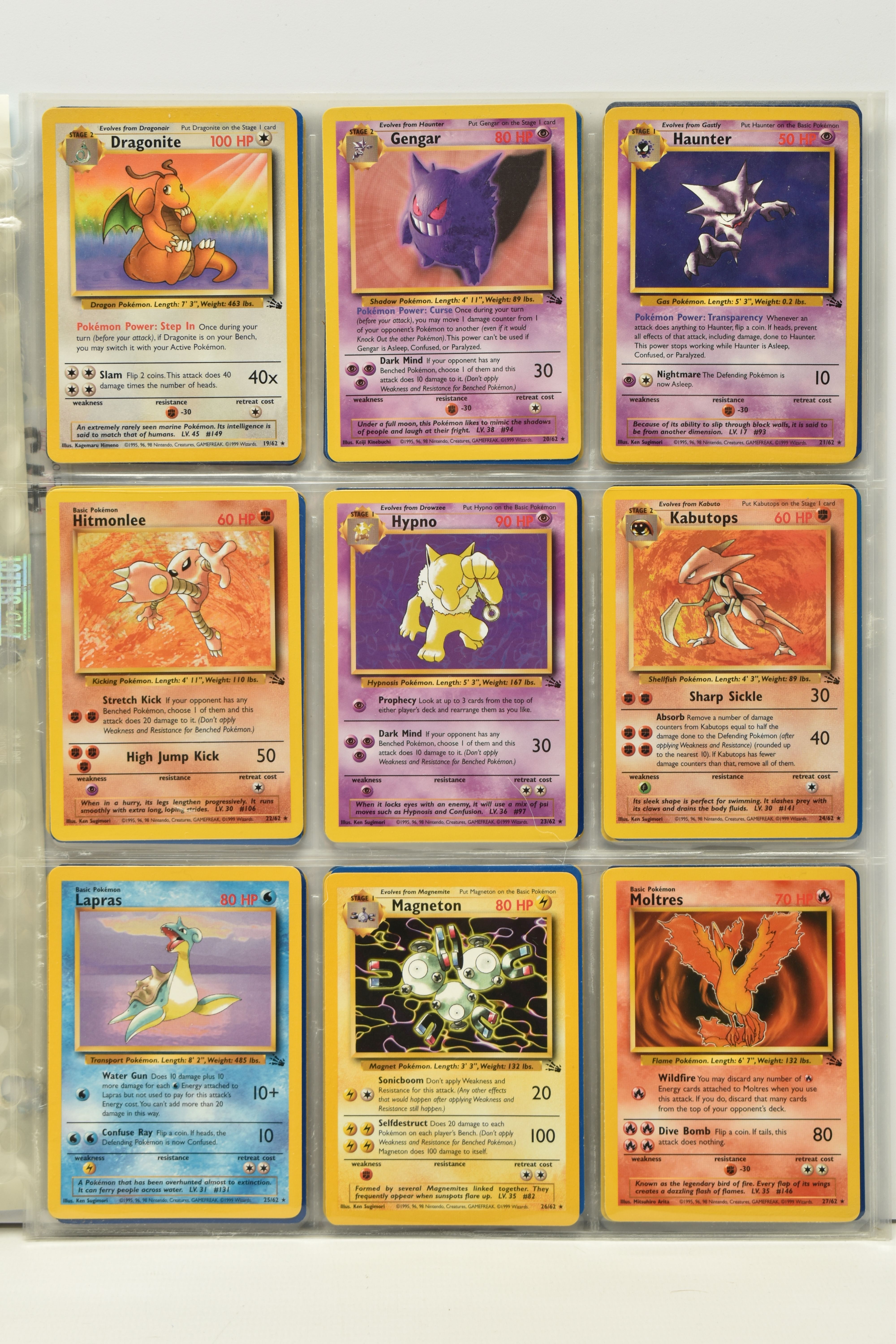 POKEMON COMPLETE FOSSIL SET, all 62 cards are present, no first editions are included, condition - Image 3 of 8