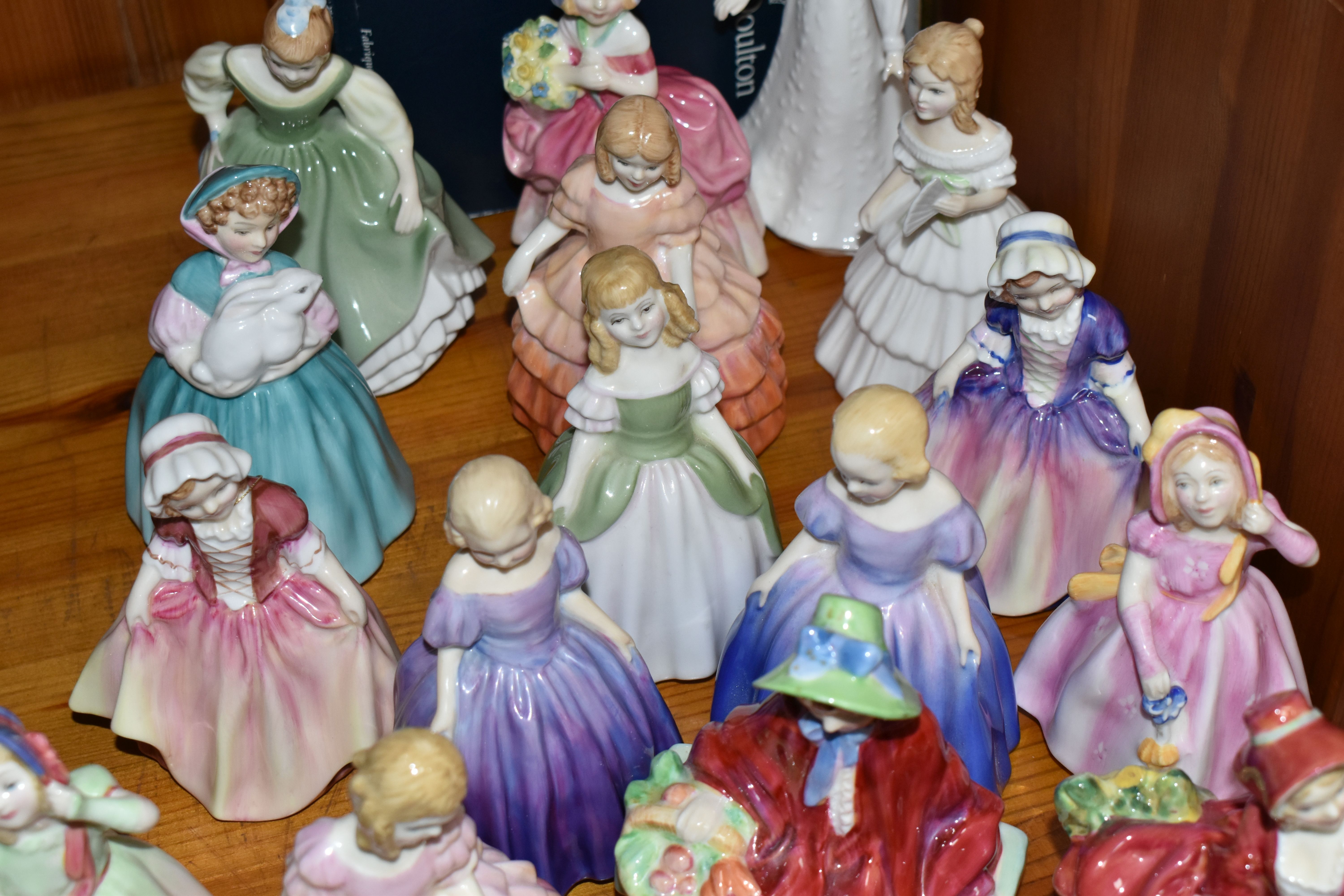 A GROUP OF SEVENTEEN ROYAL DOULTON SMALL LADIES, comprising Sentiments -Happy Anniversary HN4068 ( - Image 5 of 7