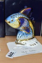 A BOXED ROYAL CROWN DERBY LIMITED EDITION 'GUPPY' PAPERWEIGHT, with certificate numbered 1270/