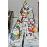SEVEN BOXED ROYAL DOULTON FROSTY FAMILY CHRISTMAS ORNAMENTS, comprising 'Mr Frosty's Special
