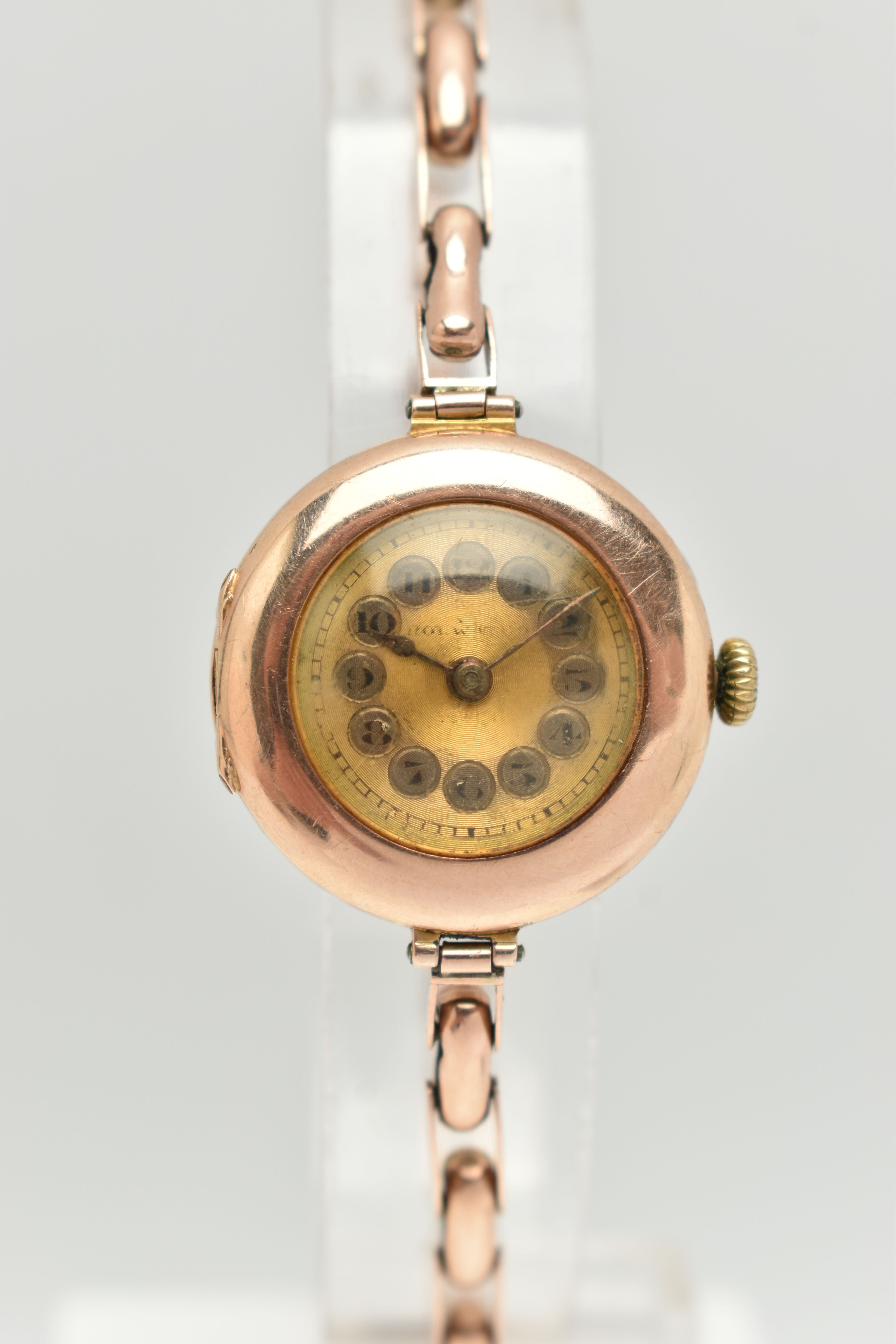 TWO LADIES 9CT GOLD WRISTWATCHES, the first a manual wind watch, worn two tone dial, polished - Image 4 of 7