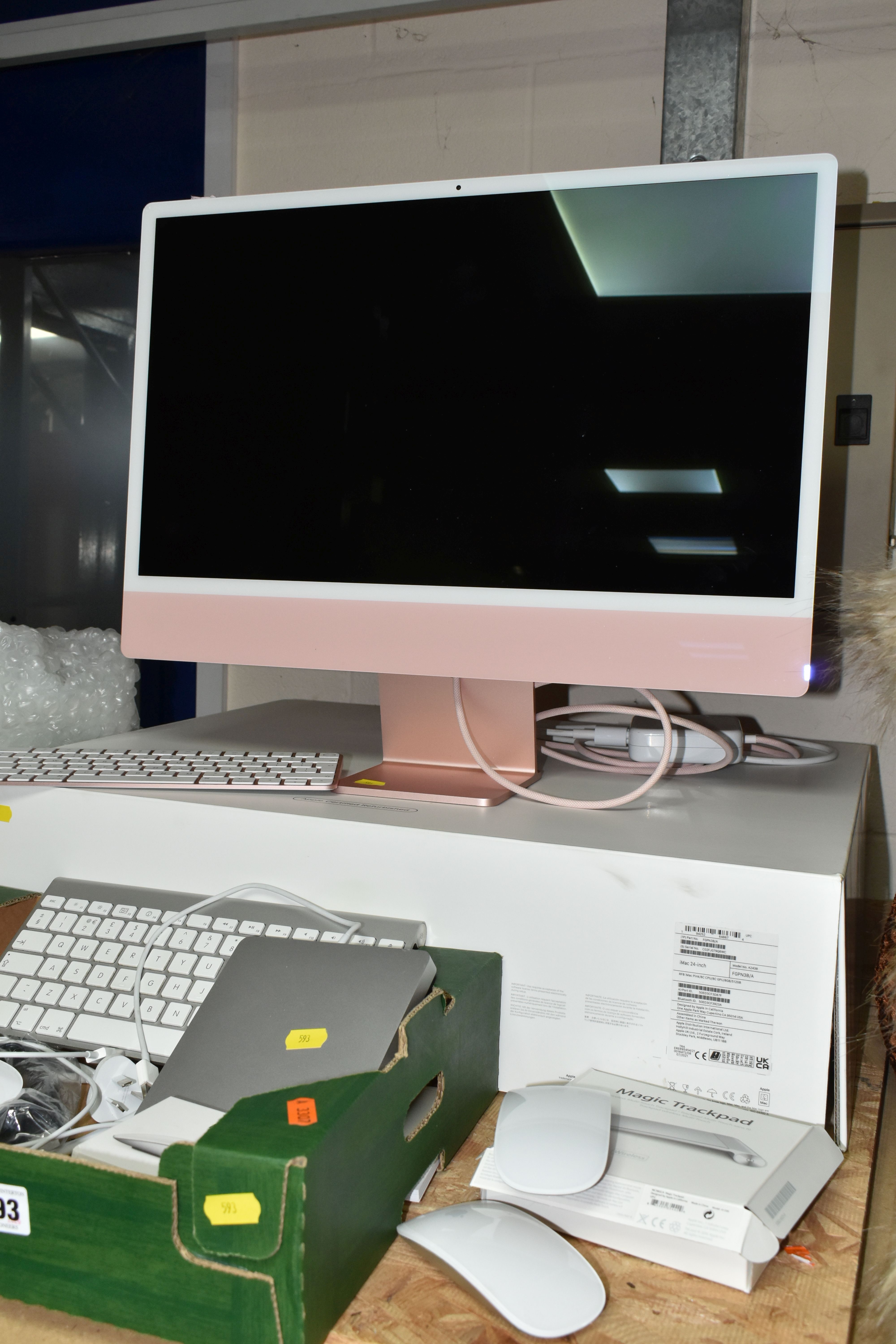 A REFURBISHED 24 INCH APPLE iMAC COMPUTER WITH BOX, model number A2438, together with an Apple A3179 - Image 5 of 5