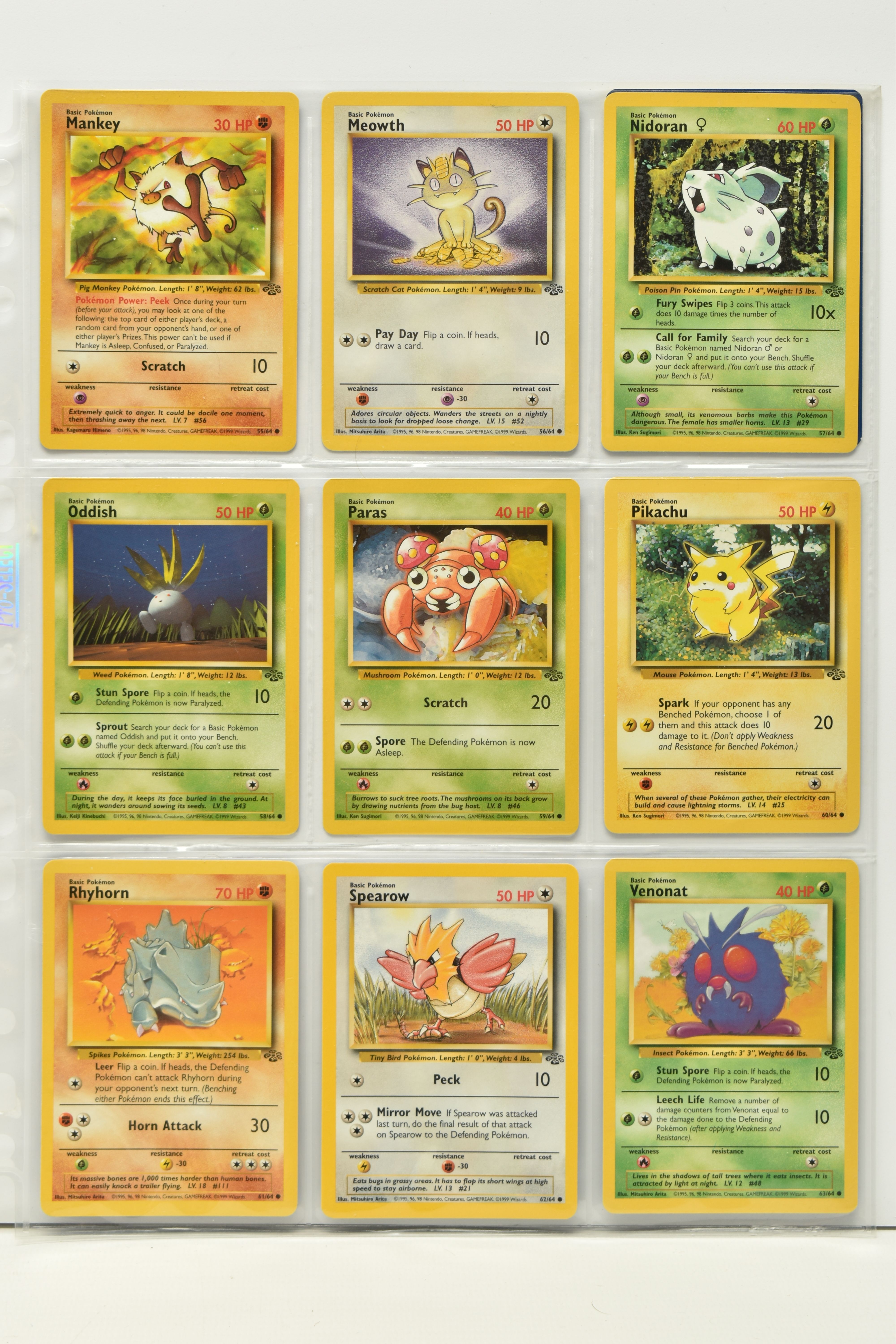 POKEMON COMPLETE JUNGLE SET, all 64 cards are present, no first editions are included, condition - Image 7 of 8