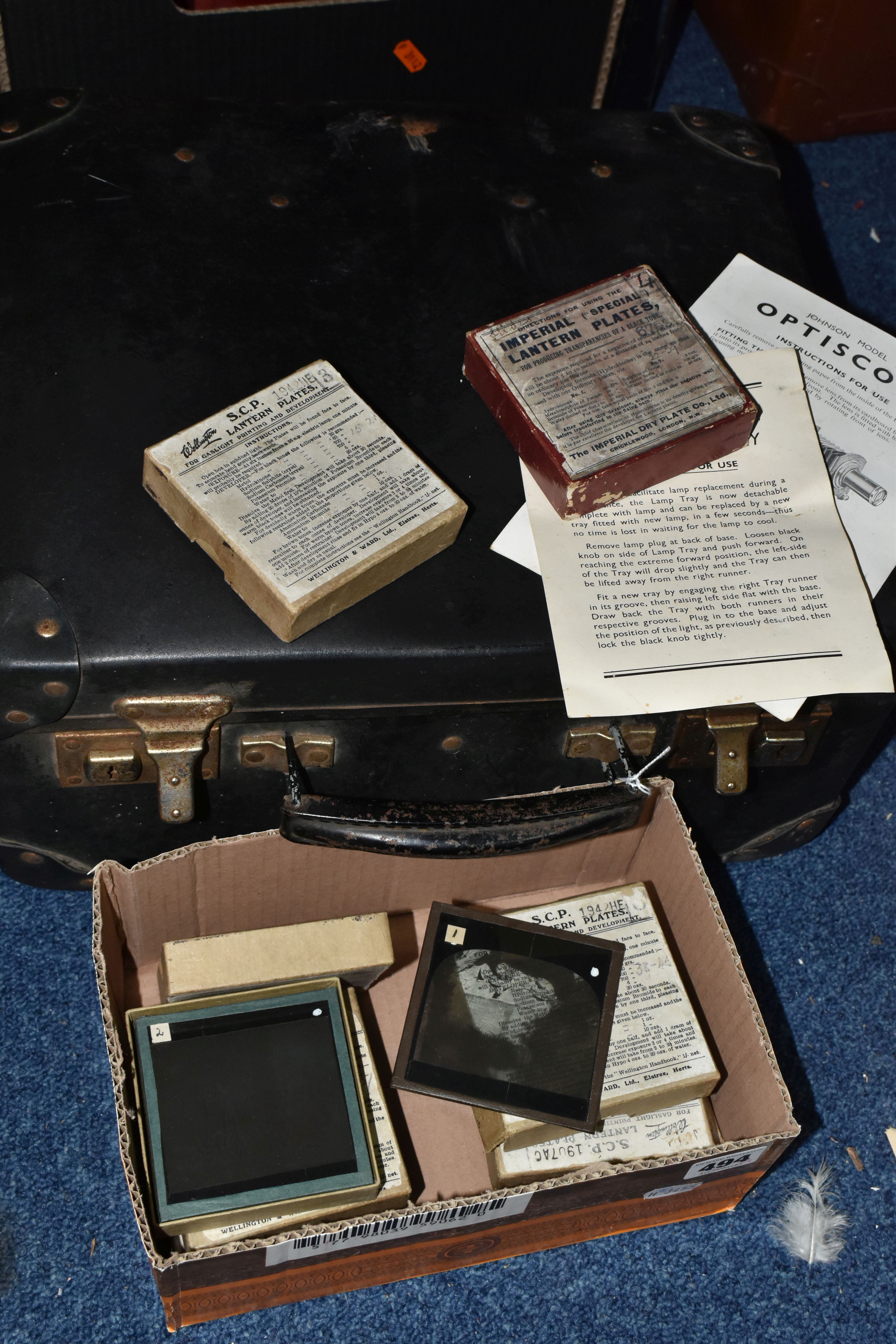 A JOHNSON MODEL 12 OPTISCOPE AND EIGHT BOXES OF LANTERN PLATES, includes the optiscope in original - Image 9 of 11