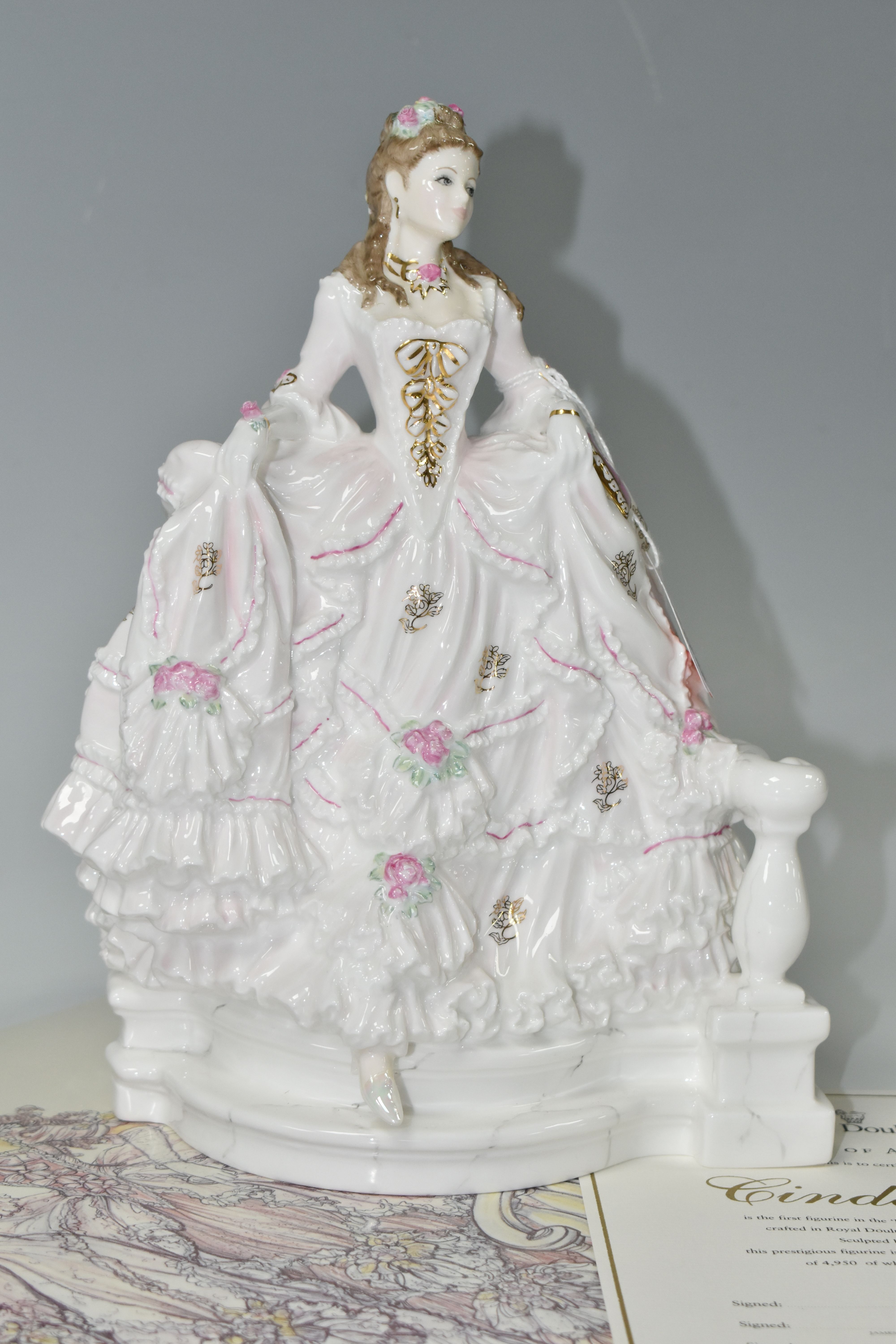 A ROYAL DOULTON LIMITED EDITION 'CINDERELLA' FIGURINE, HN3991, from the 'Fairytale Princesses' - Image 2 of 4