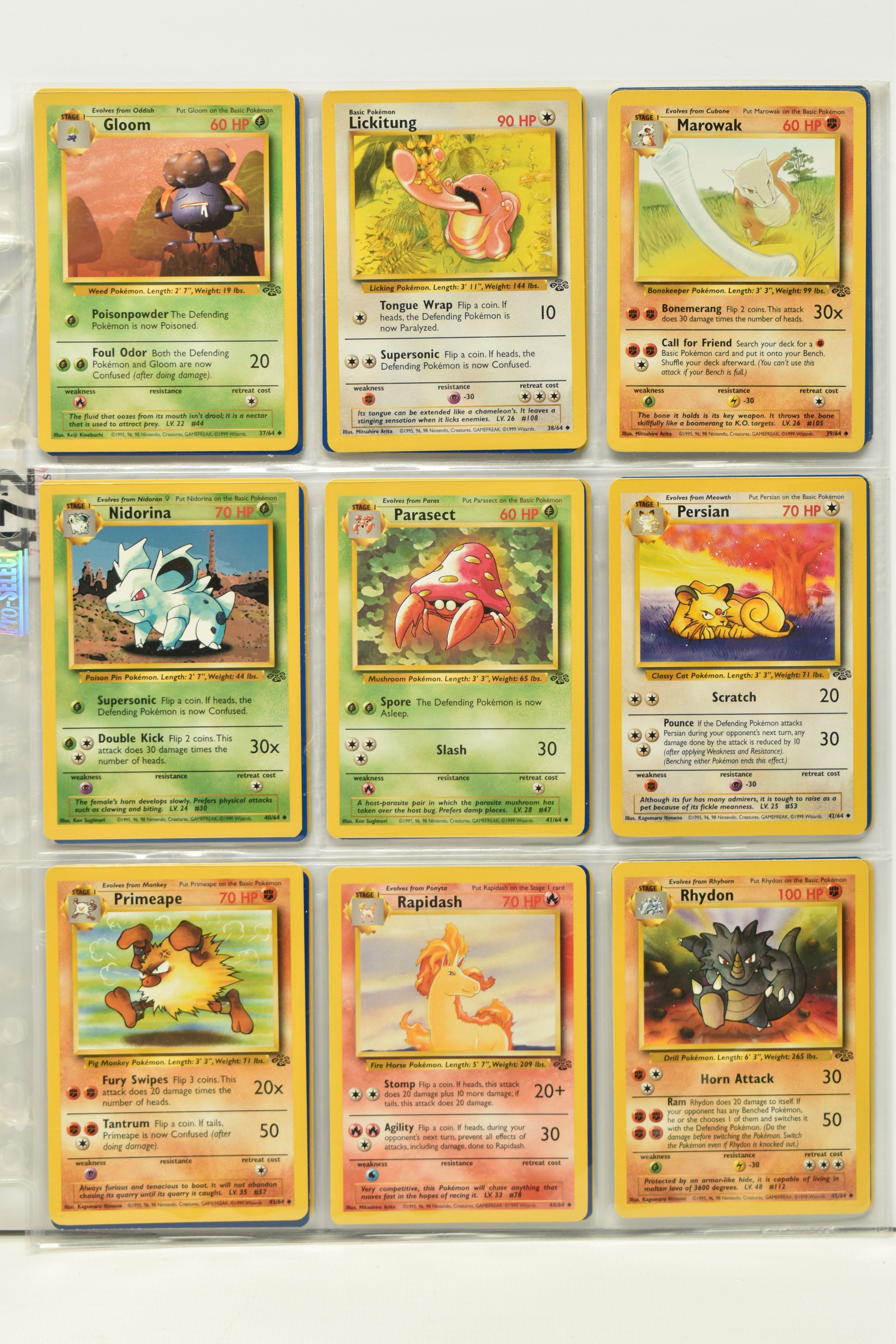 POKEMON COMPLETE JUNGLE SET, all 64 cards are present, no first editions are included, condition - Image 5 of 8