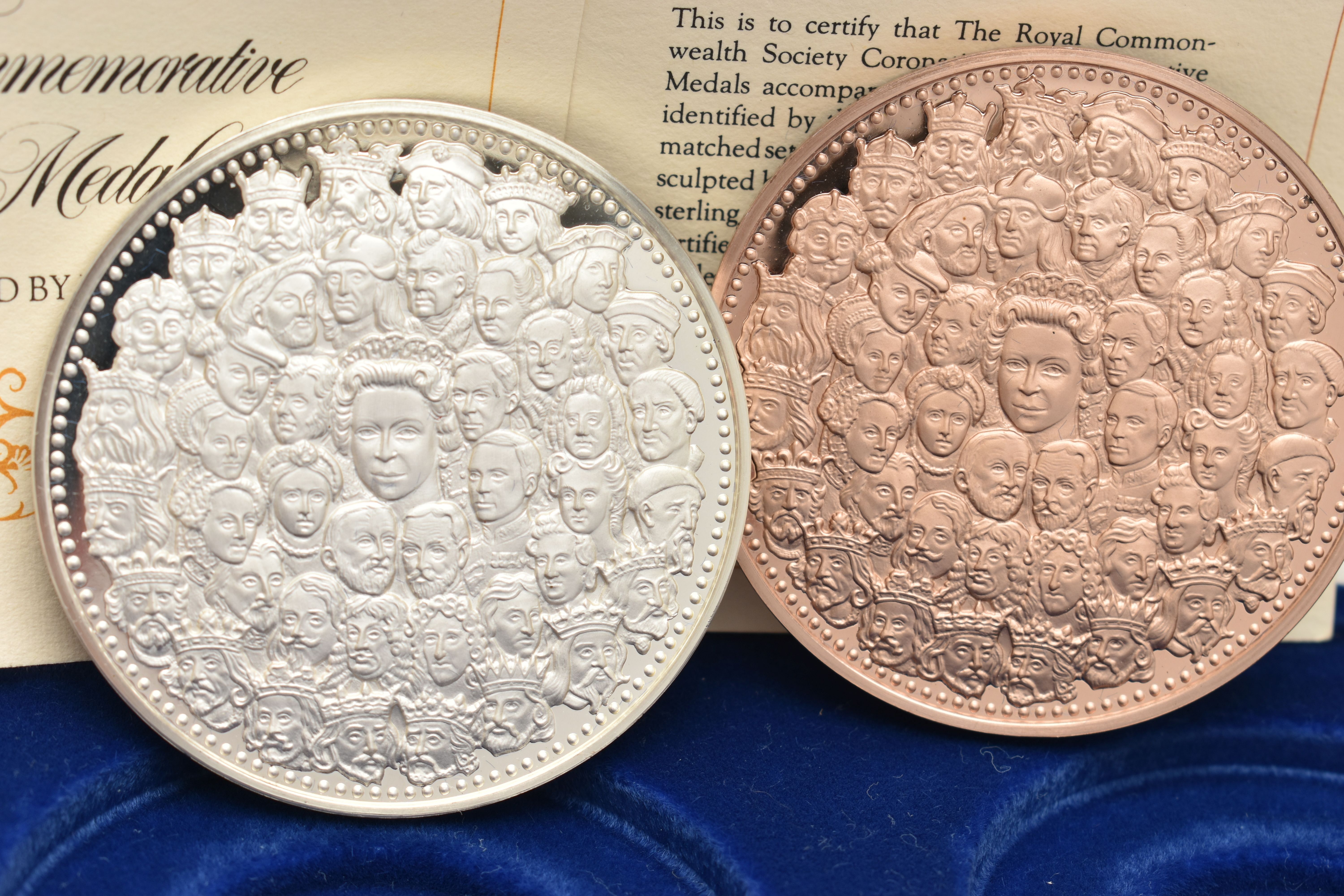 A 1973 BRITISH VIRGIN ISLANDS PROOF SET OF TWO CORONATION MEDALS, to include a Sterling Silver 128.5 - Image 2 of 5