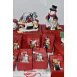 WATERFORD HOLIDAY HEIRLOOMS SCULPTURES AND MARQUIS CHRISTMAS TREE ORNAMENTS, comprising a Snowy