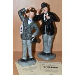 TWO ROYAL DOULTON LIMITED EDITION FIGURES 'STAN LAUREL' AND 'OLIVER HARDY', comprising Oliver