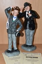 TWO ROYAL DOULTON LIMITED EDITION FIGURES 'STAN LAUREL' AND 'OLIVER HARDY', comprising Oliver
