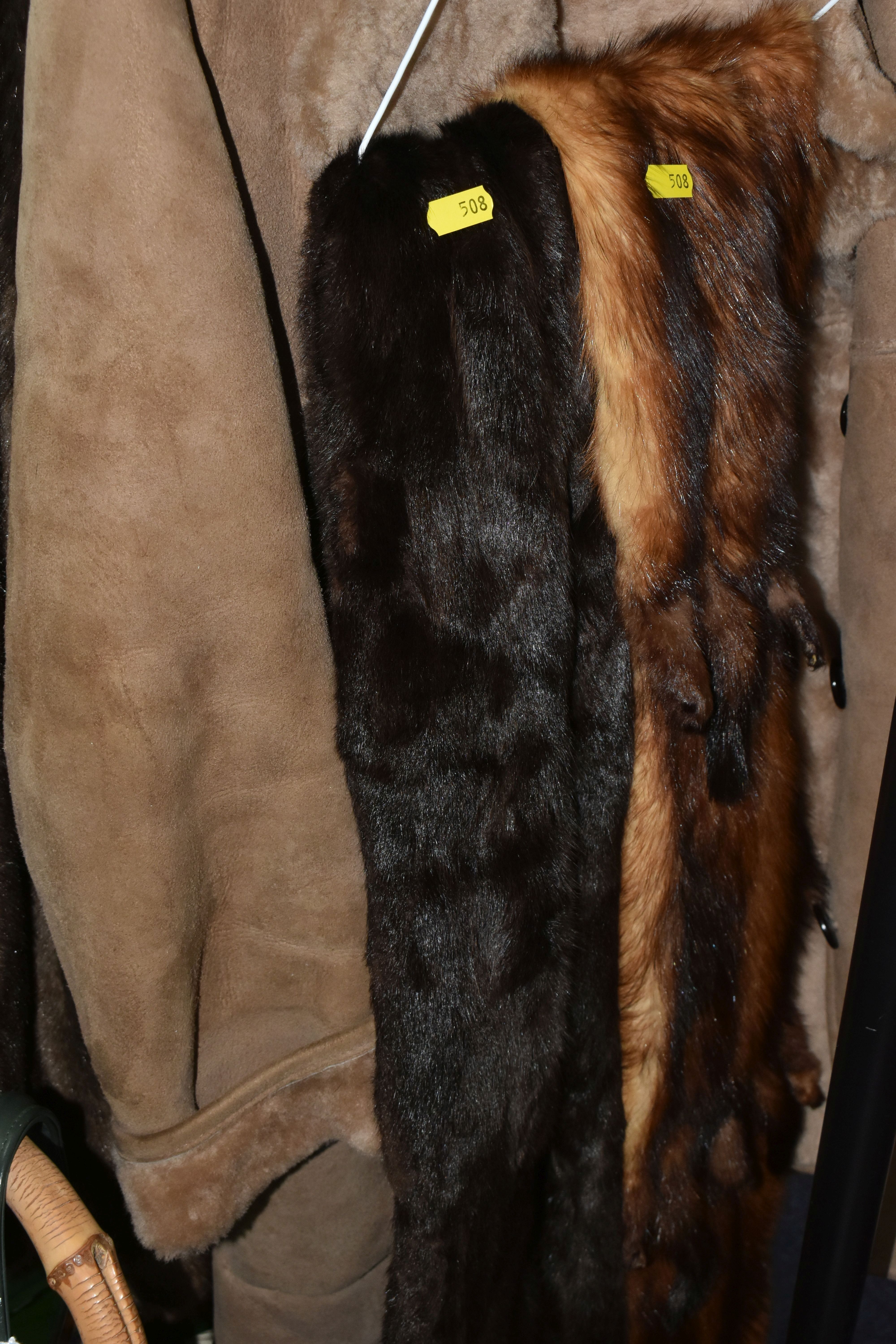 SIX BOXES OF LADIES' CLOTHING, SHOES, ACCESSORIES AND LOOSE FUR COATS, to include two gentlemen's - Image 3 of 15